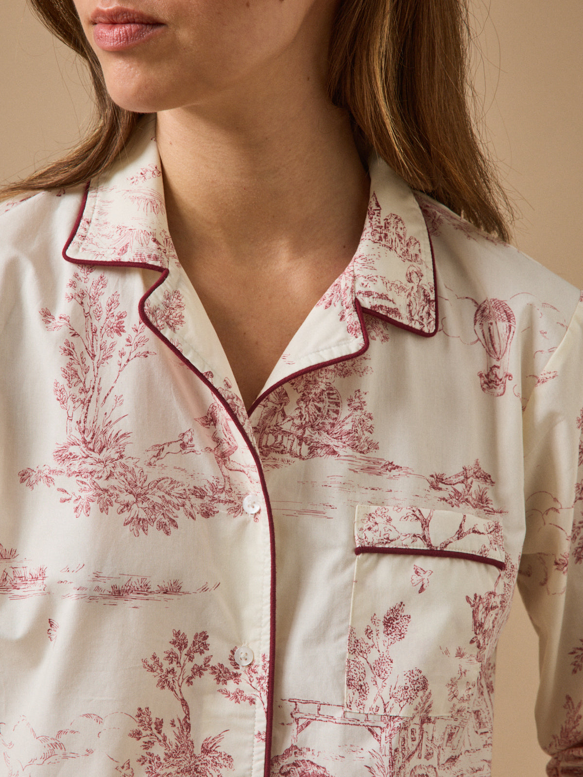 Pyjama Femme esprit toile de Jouy
