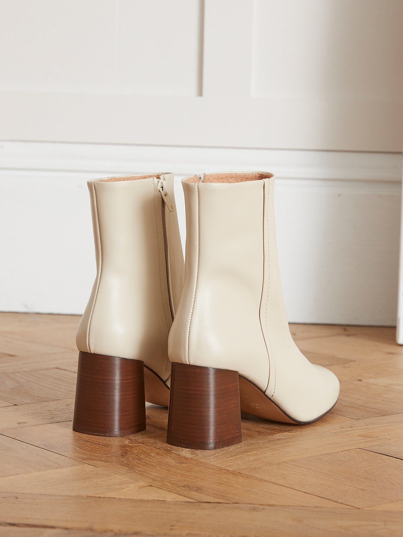 Boots cuir femme à talon