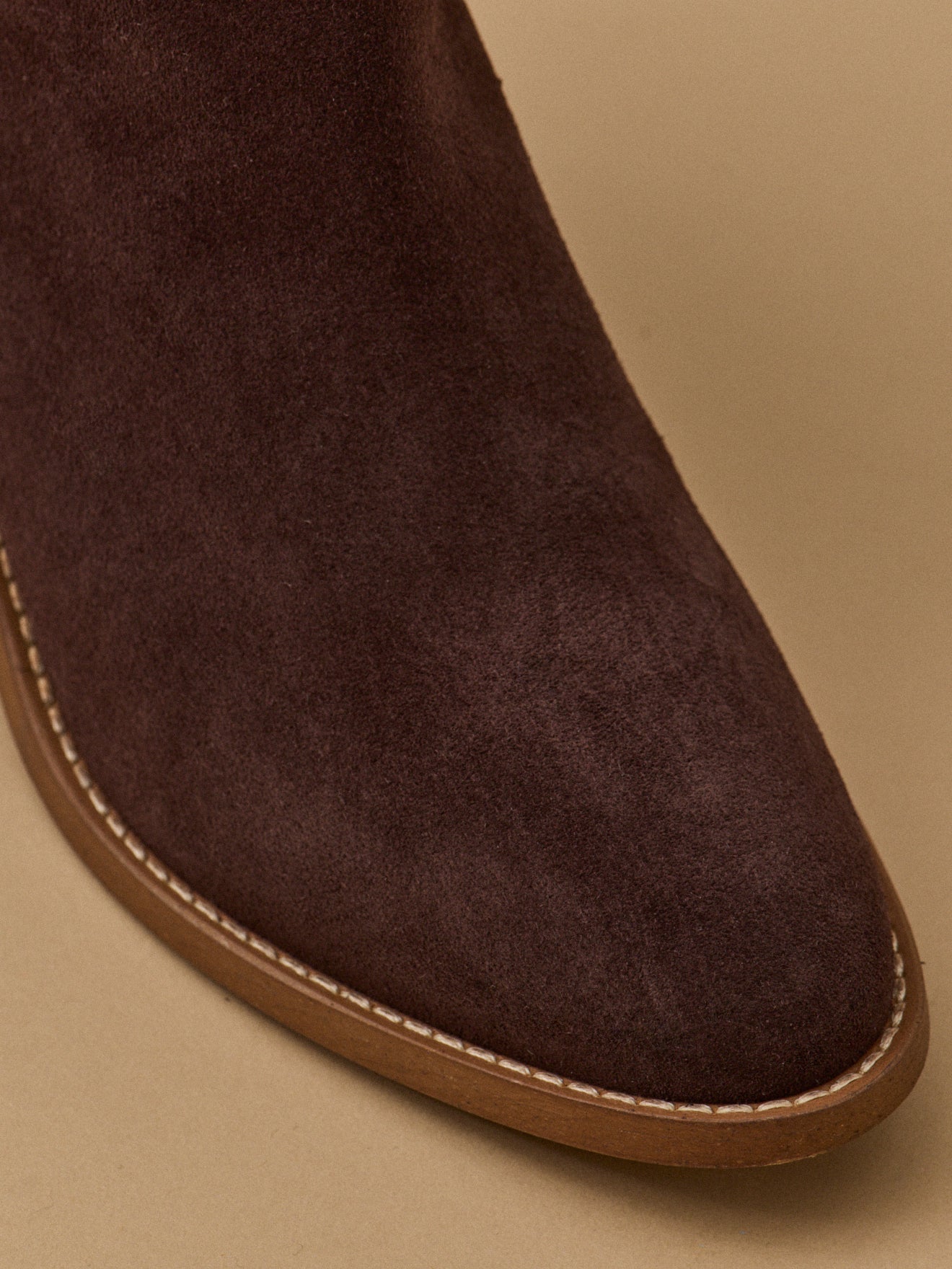 Boots croûte de cuir femme talon carré