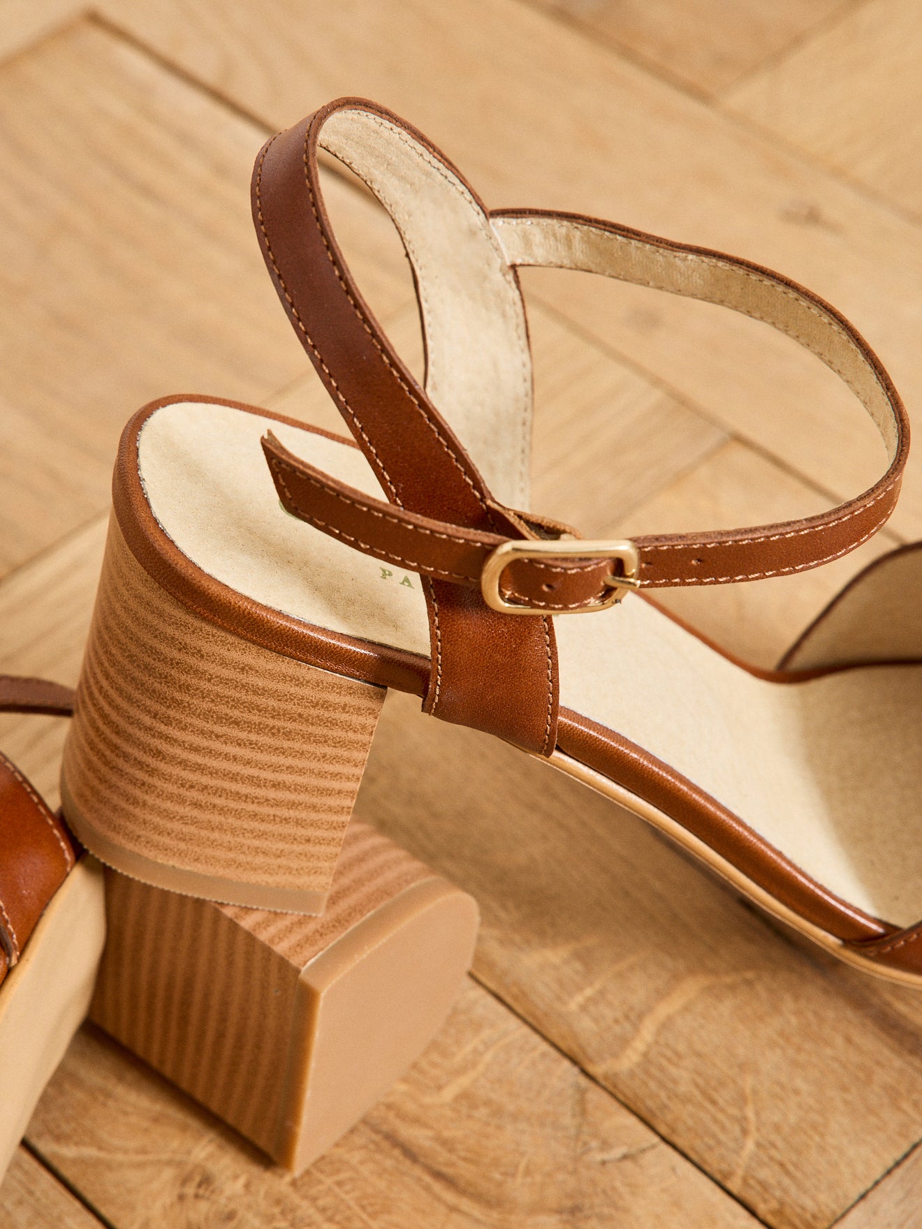 Talon Spartiate Camel Femme Sandale Compensée Femme Camel