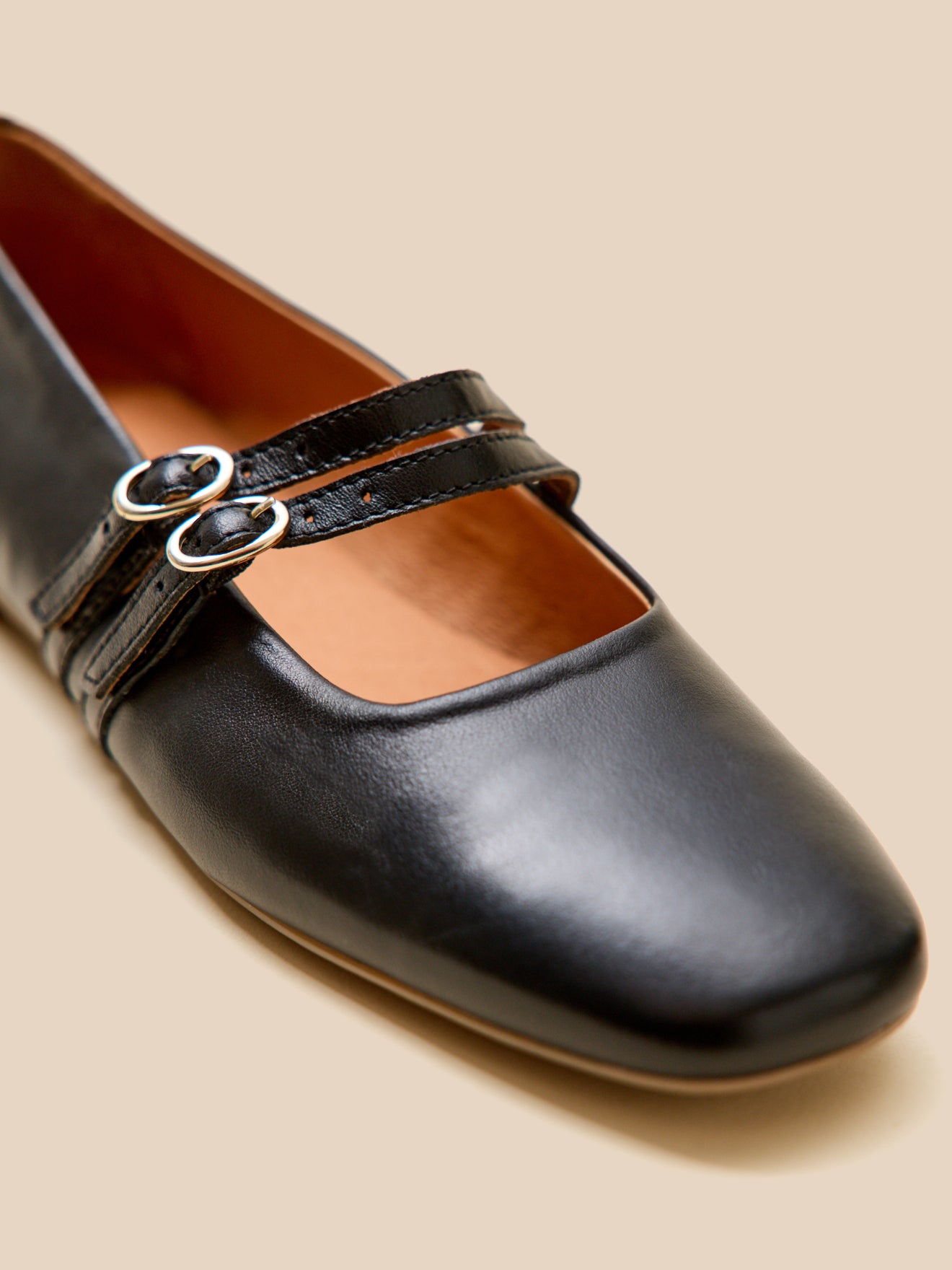 Ballerines 2 brides cuir femme