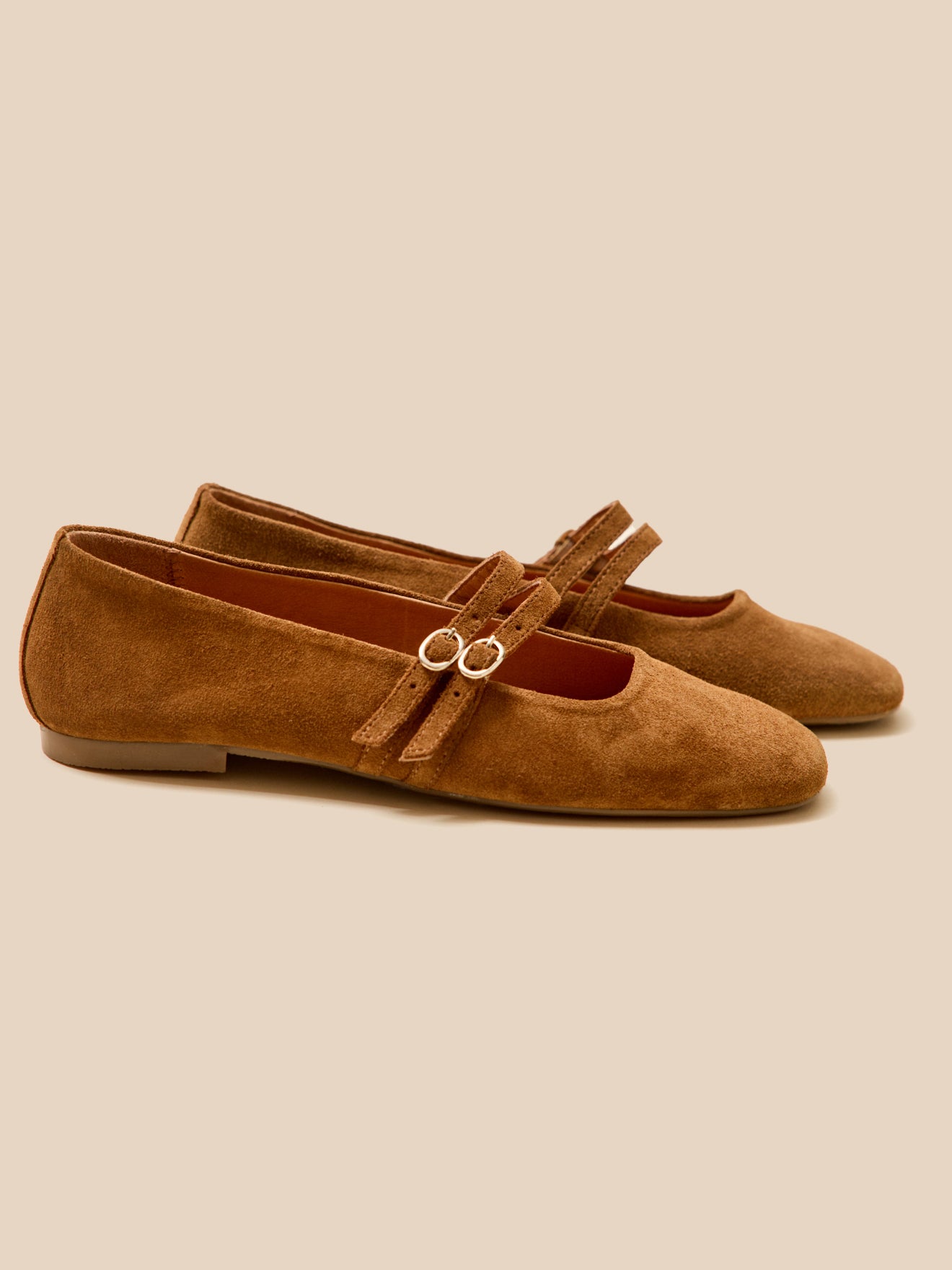 Ballerines 2 brides cuir femme