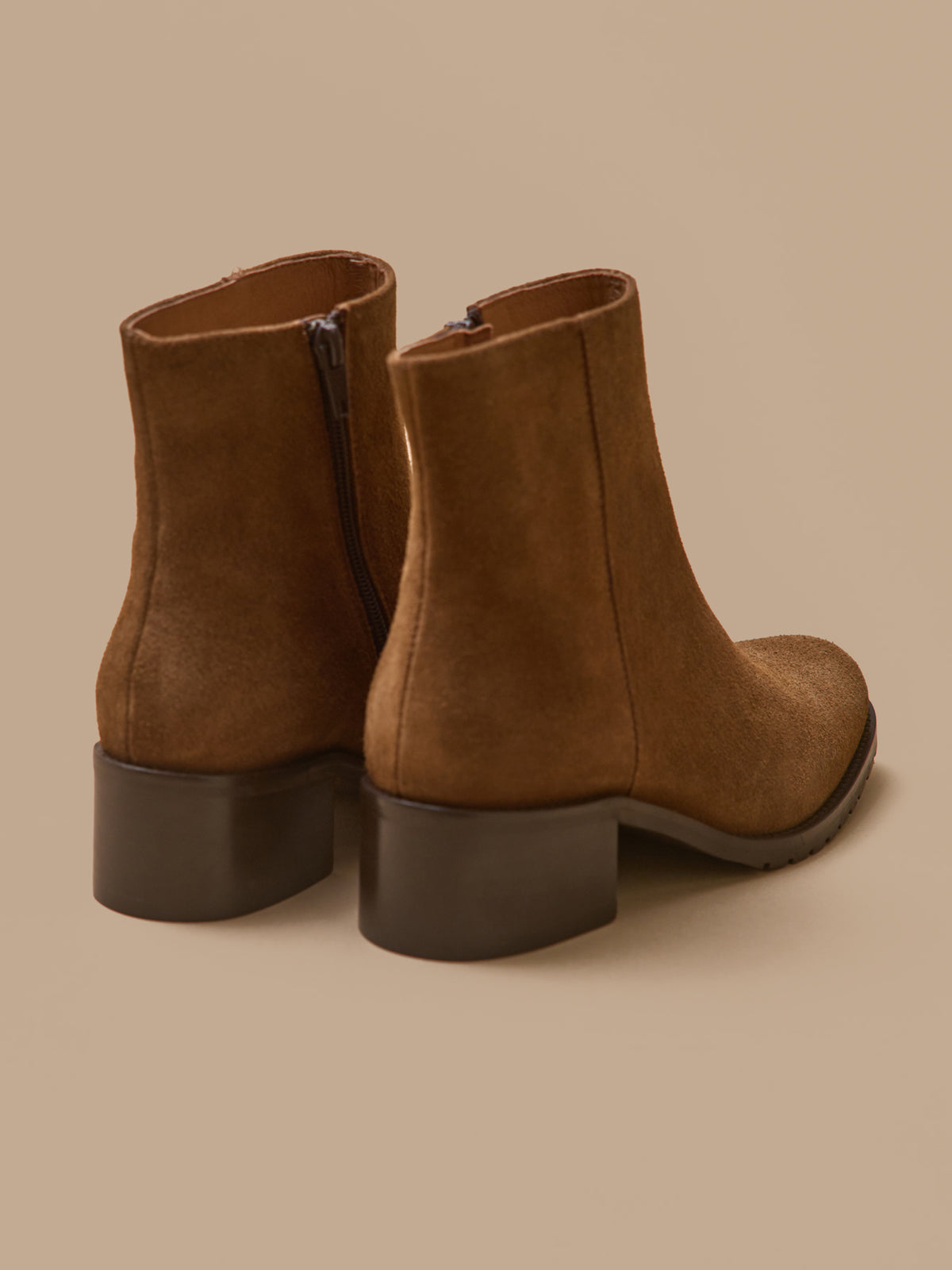 Boots à talon cuir femme