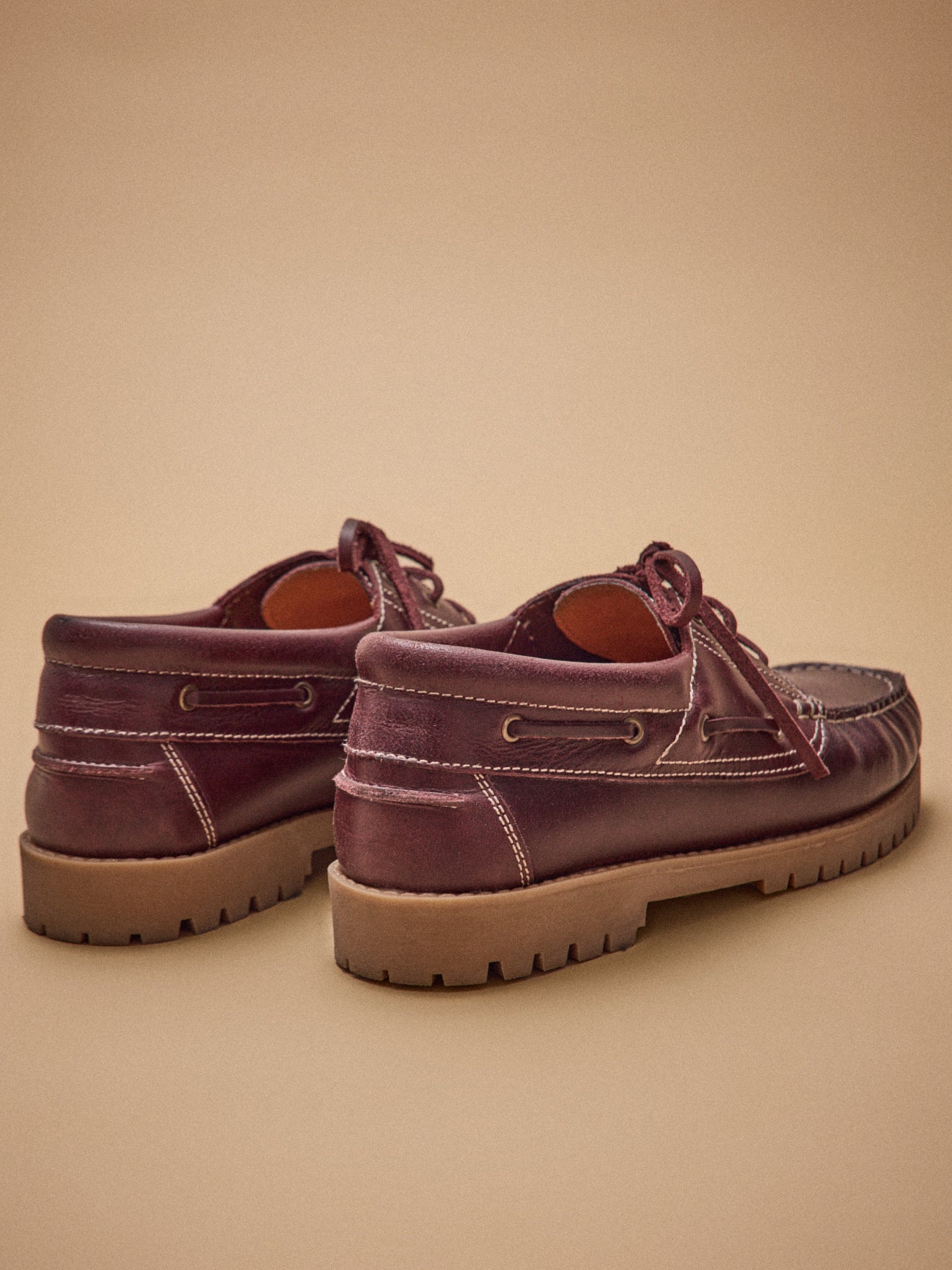 Chaussures bateau cuir homme