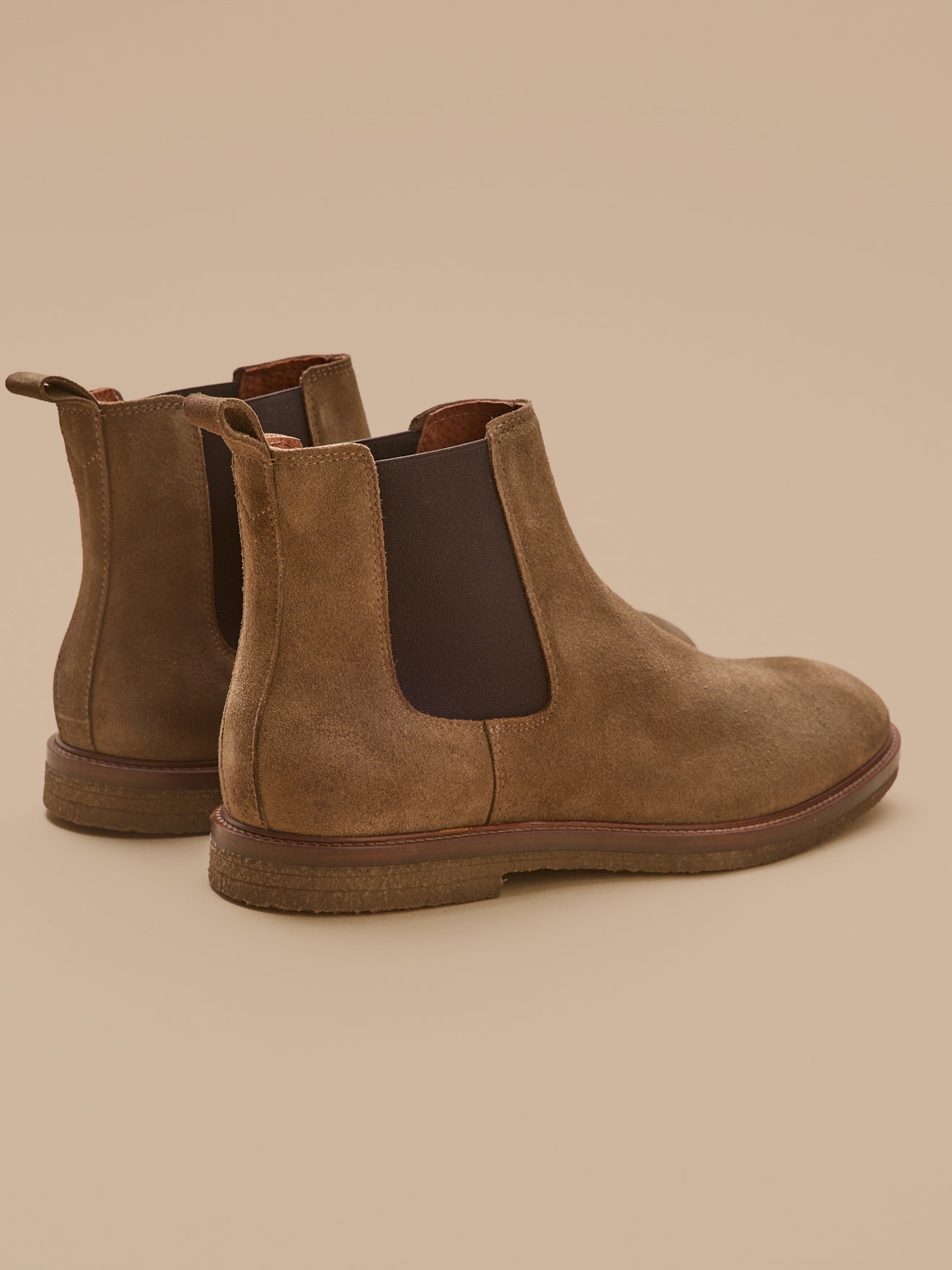 Boots chelsea cuir velouté homme