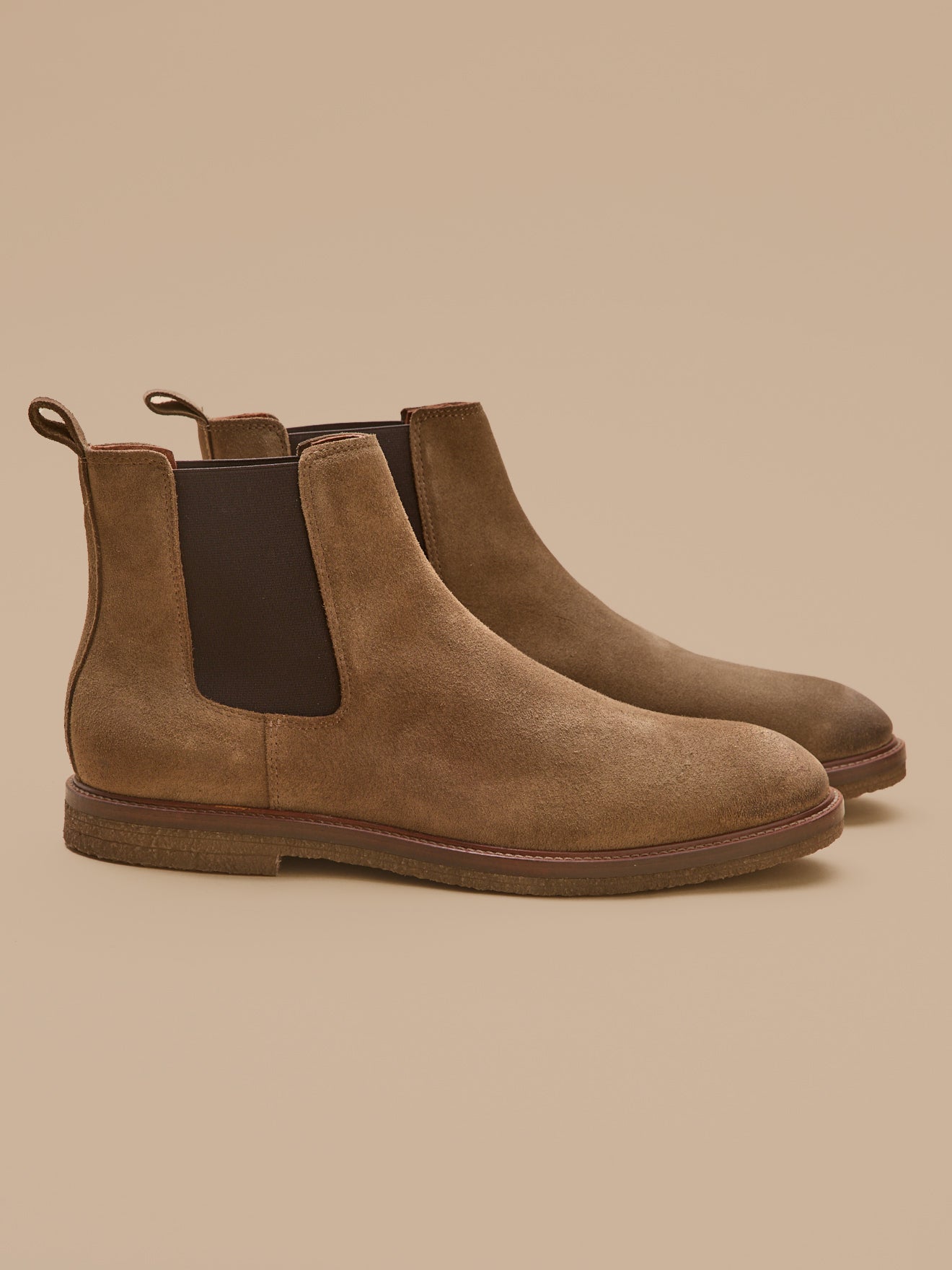 Boots chelsea cuir velouté homme
