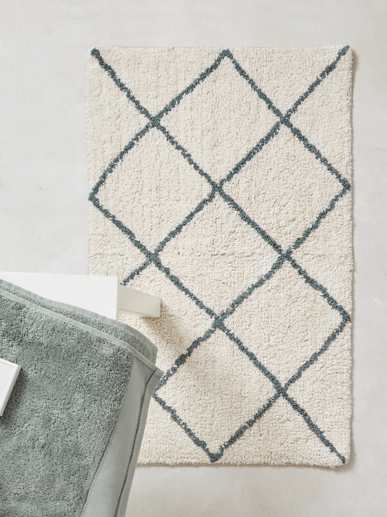 Tapis de bain croisillons