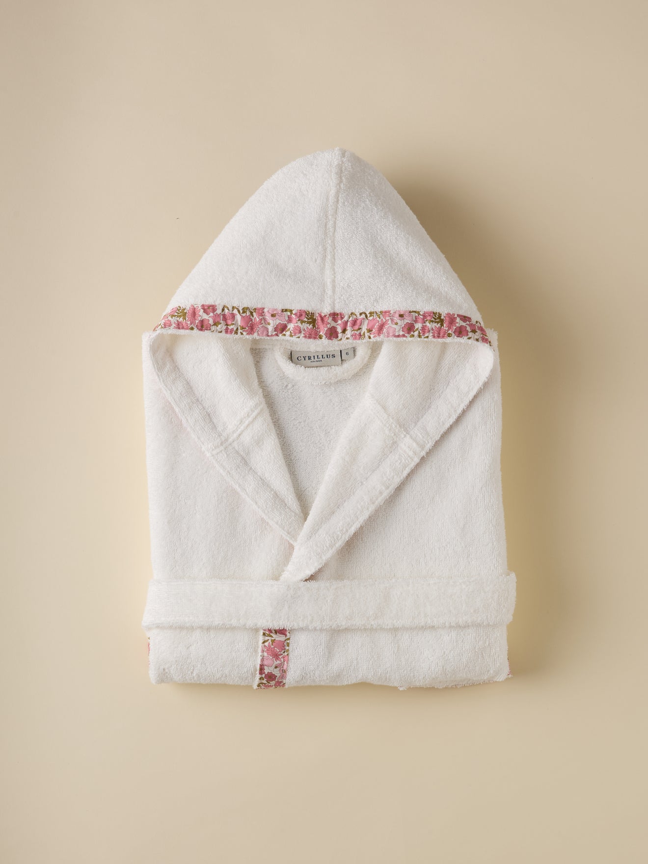 Peignoir enfant en éponge et tissu Liberty
