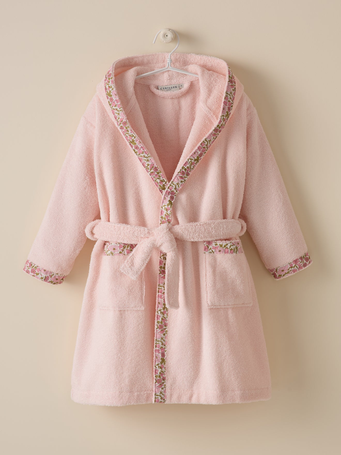 Peignoir enfant en éponge et tissu Liberty