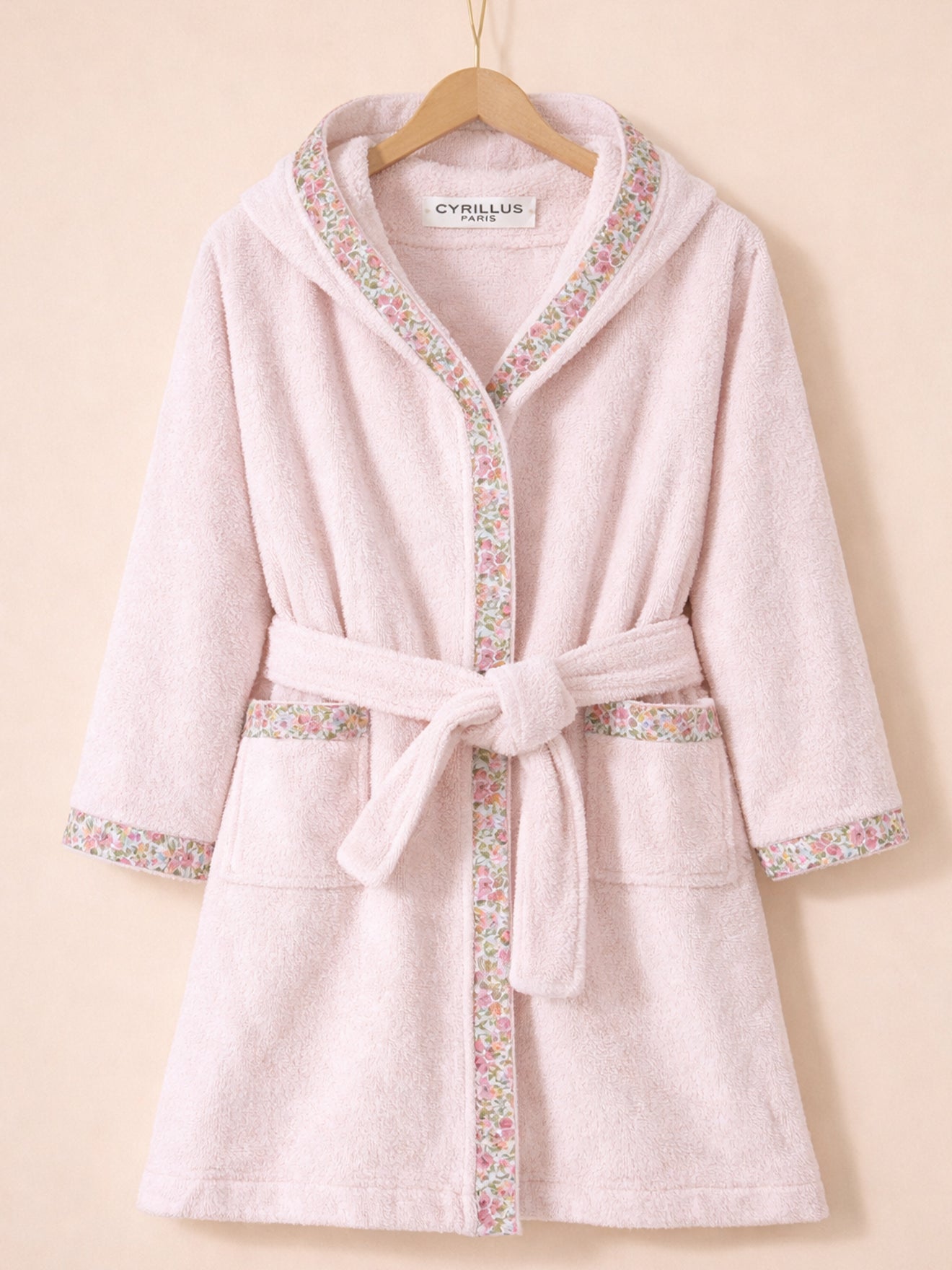 Peignoir enfant en éponge et tissu Liberty