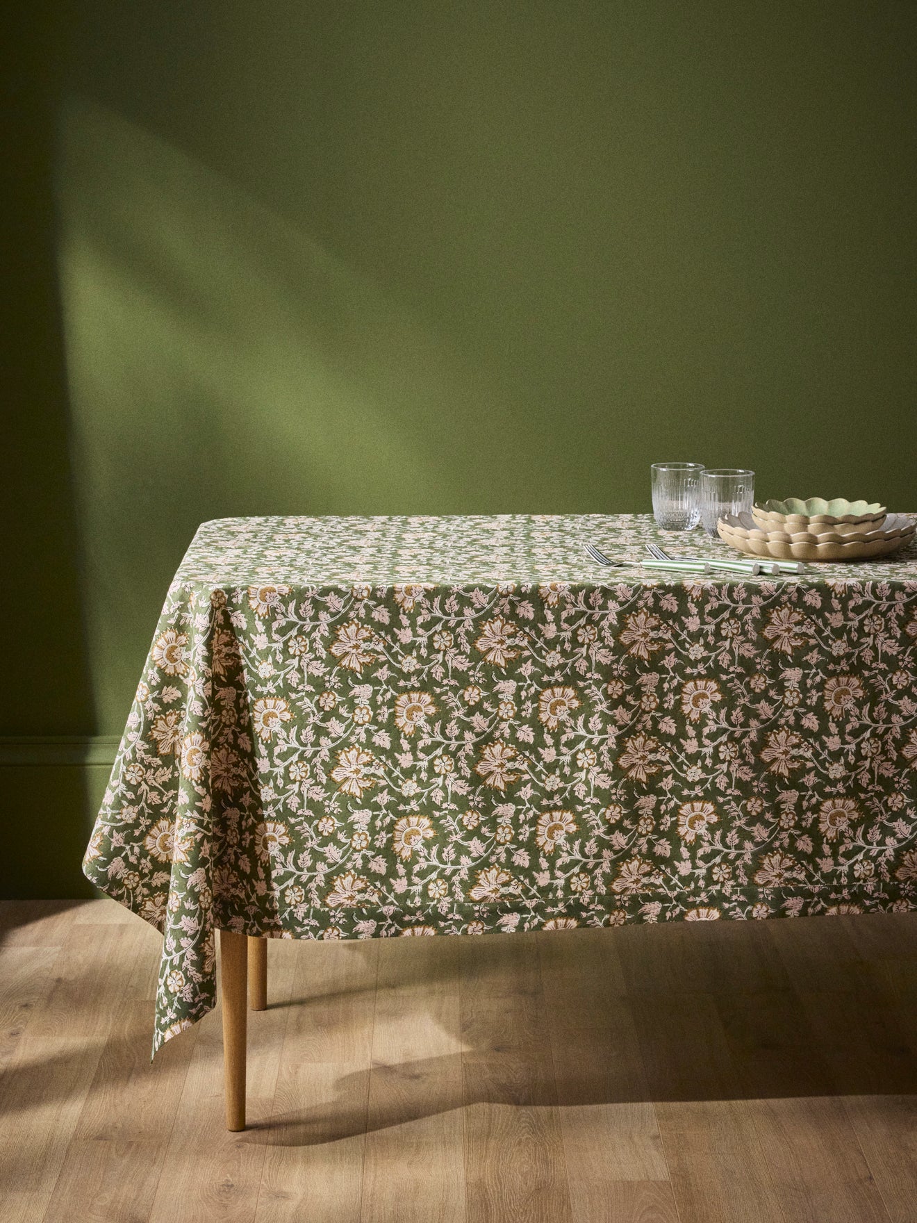 Nappe en coton fleuri indien