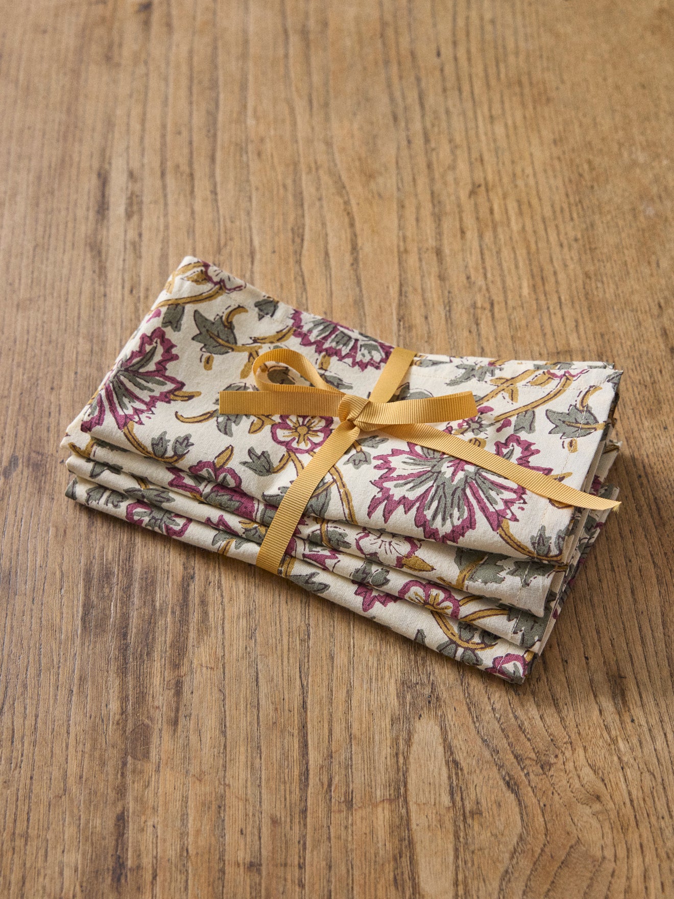 Serviettes de table en tissu indien par lot de 4