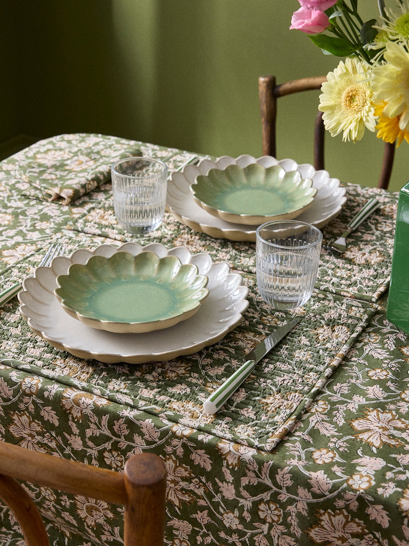 Set de table en tissu indien par lot de 2