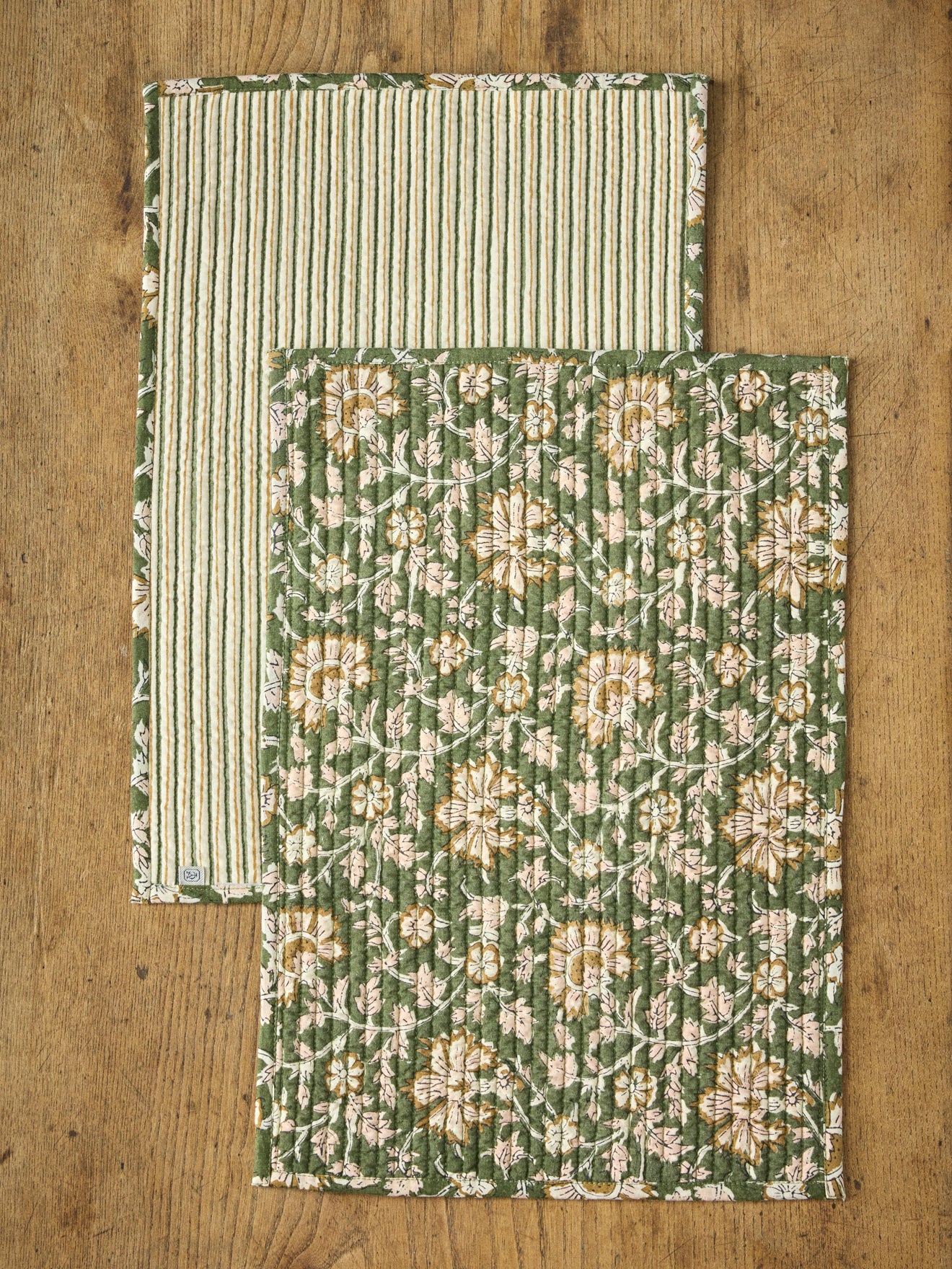 Set de table en tissu indien par lot de 2