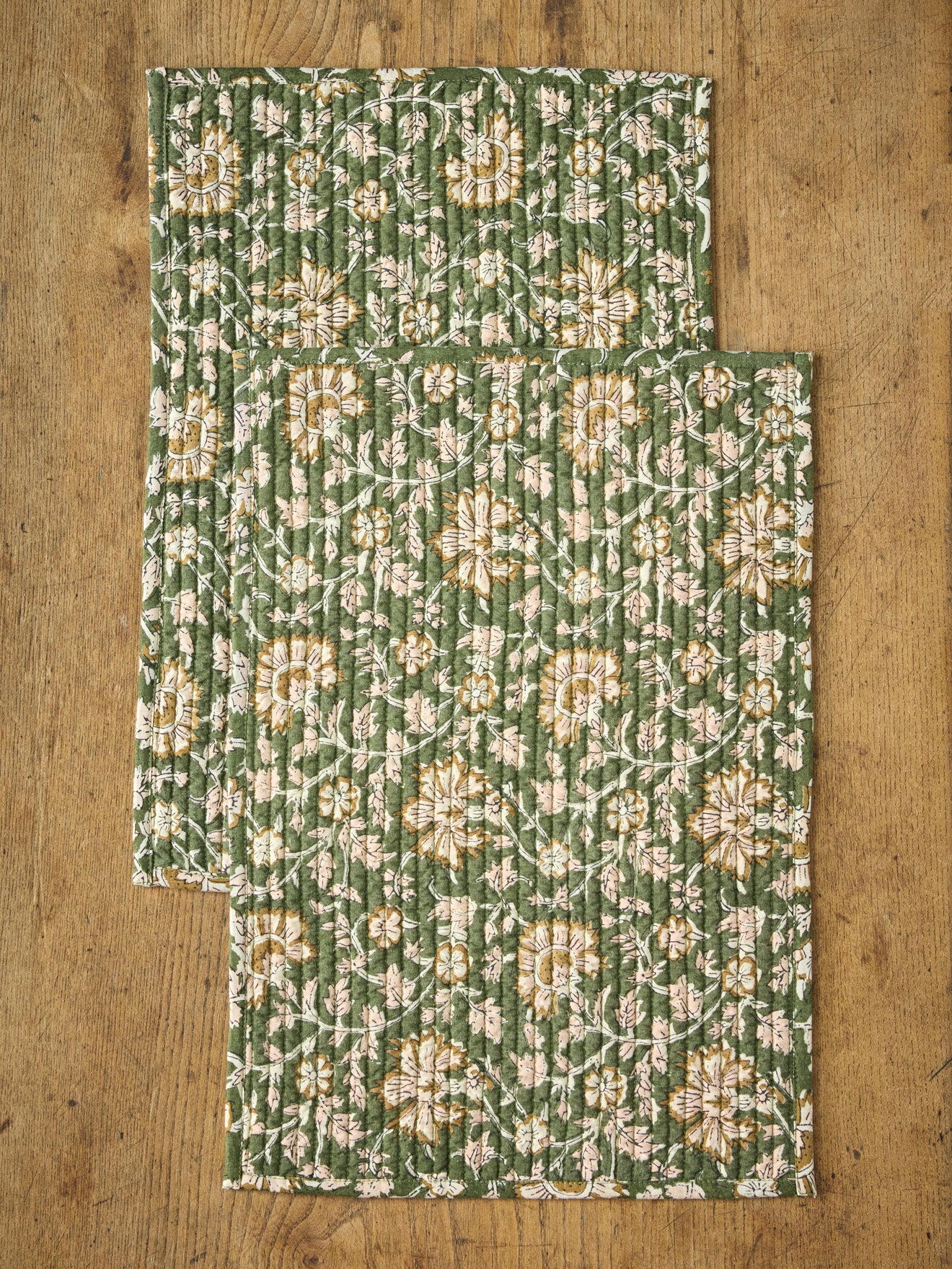 Set de table en tissu indien par lot de 2