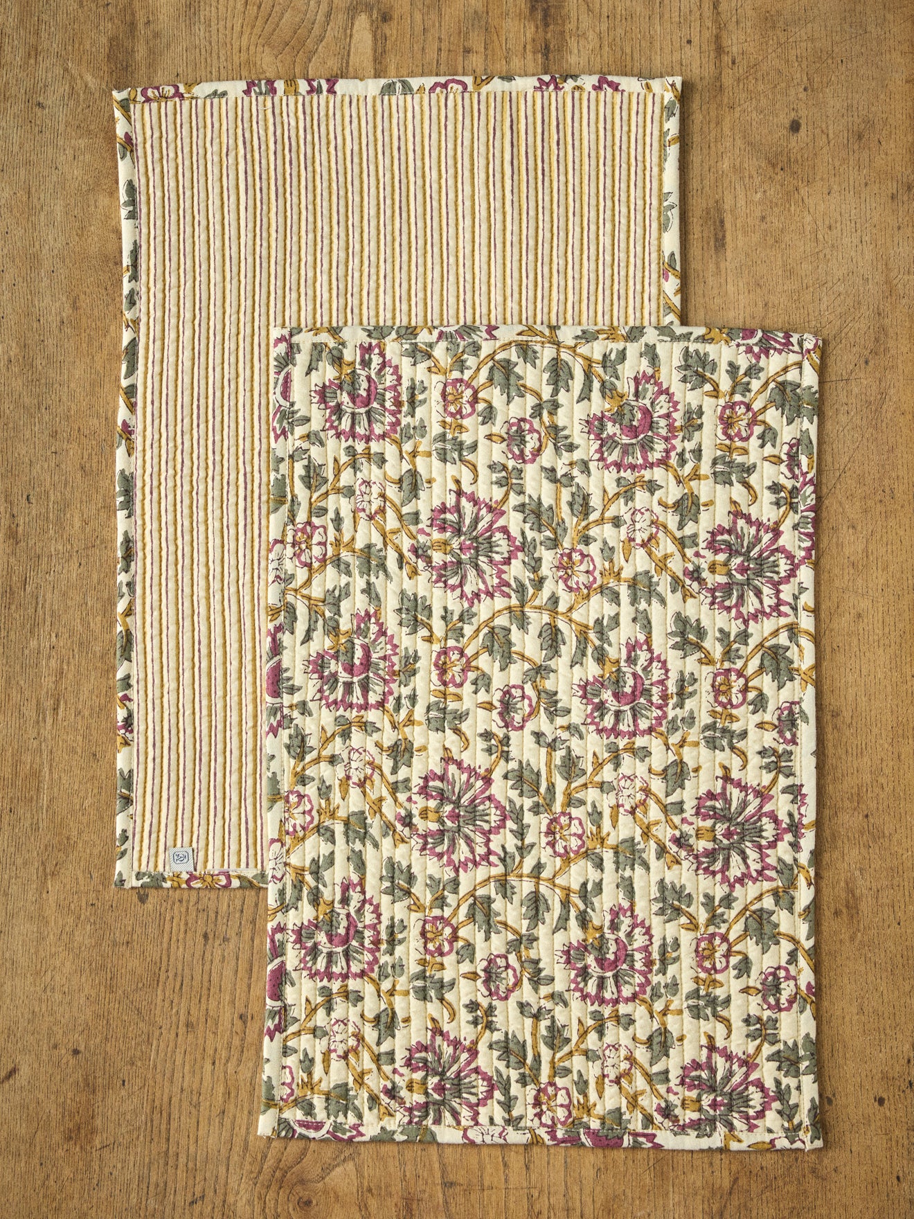 Set de table en tissu indien par lot de 2