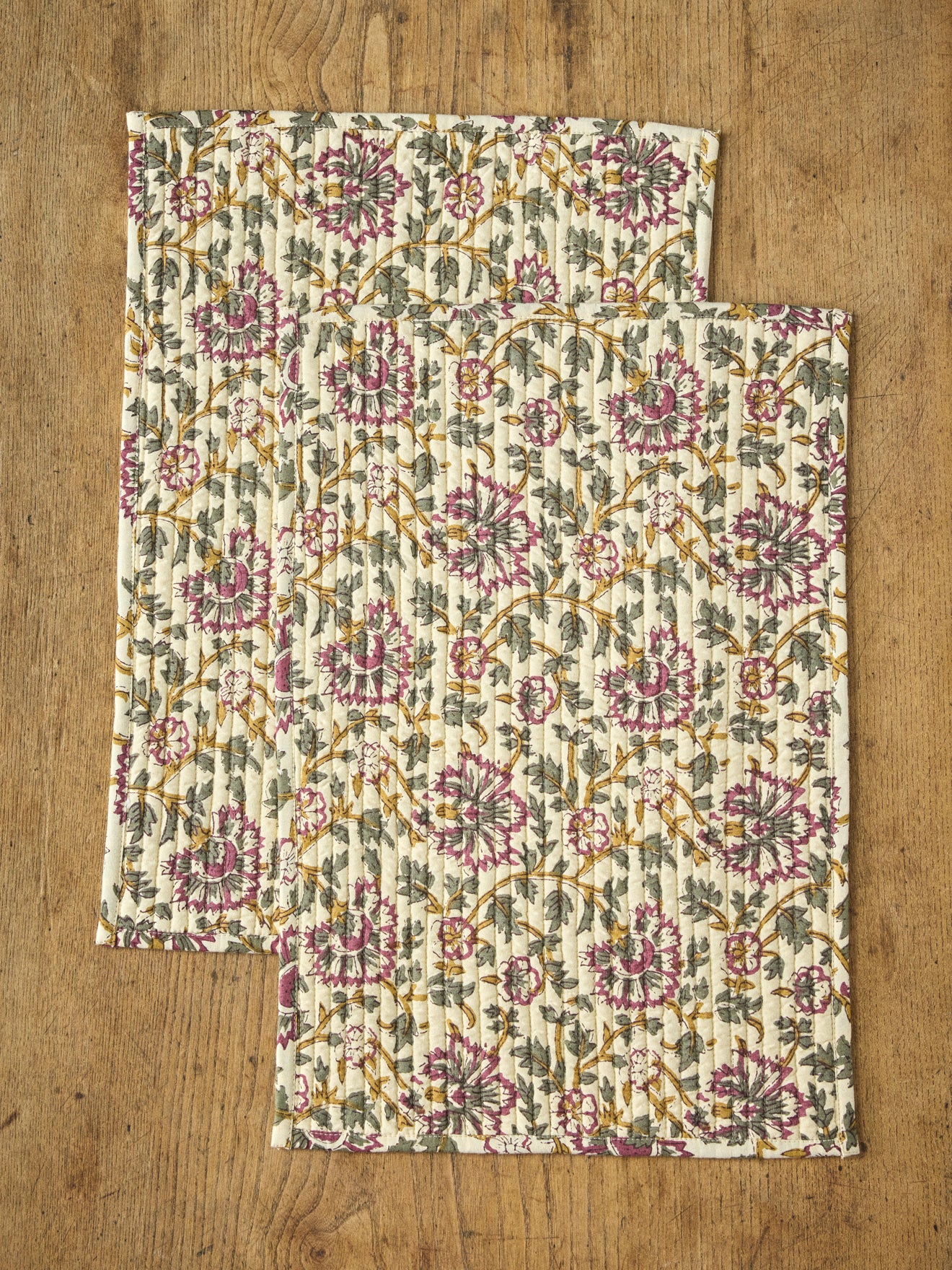 Set de table en tissu indien par lot de 2