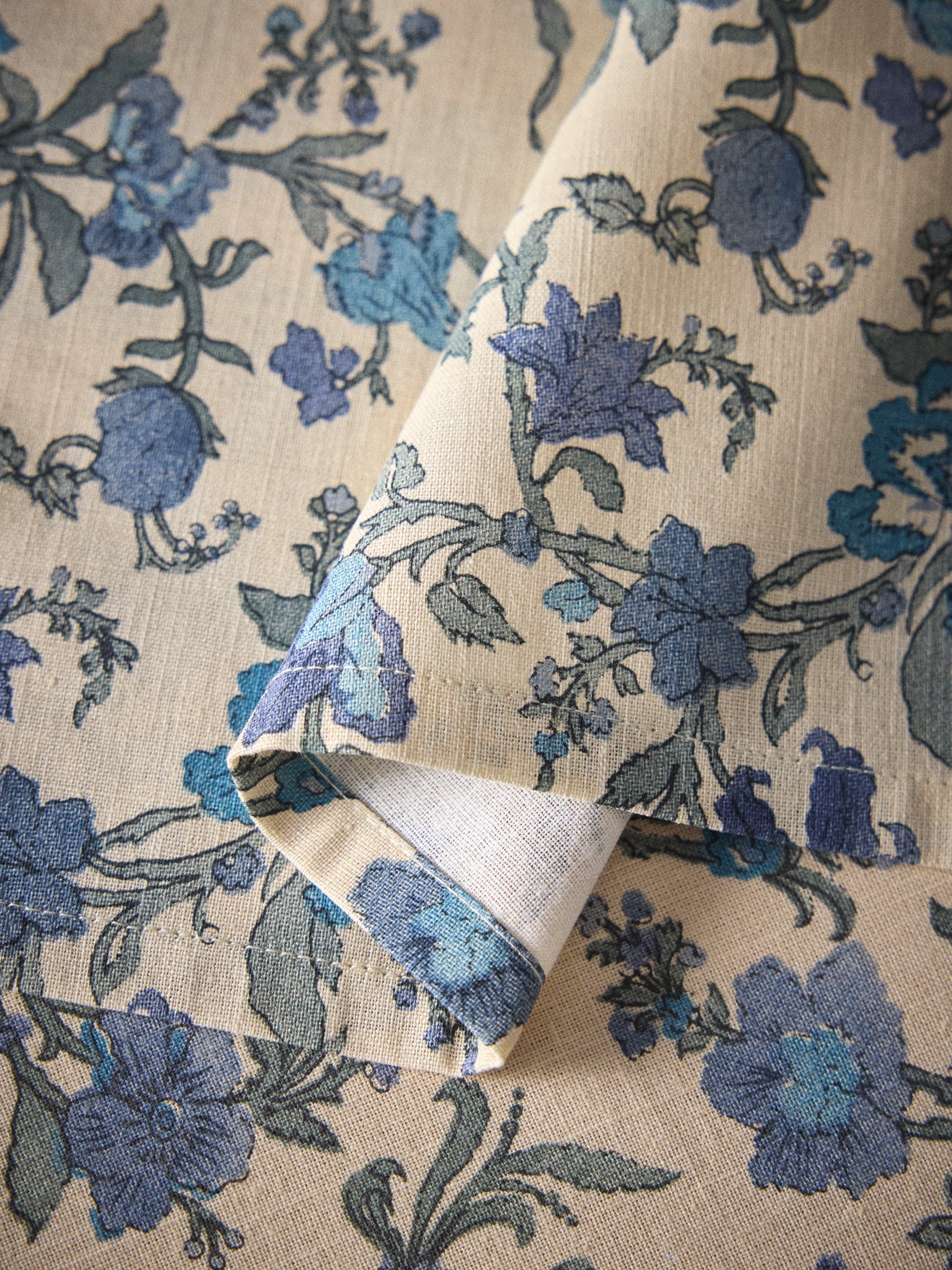 Serviette de table Aurore coton tramé aspect lin par lot de 4