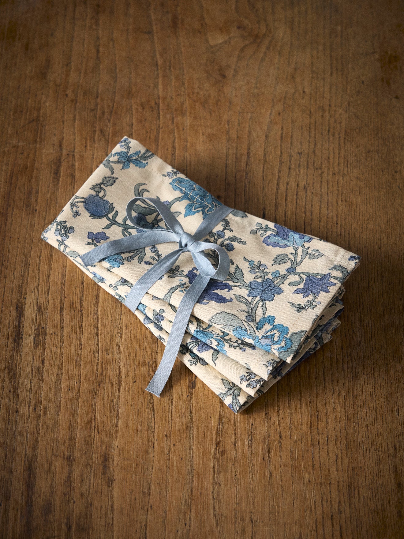 Serviette de table Aurore coton tramé aspect lin par lot de 4