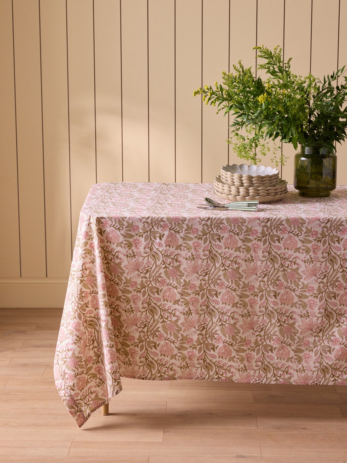 Nappe en coton imprimé indien Rosa