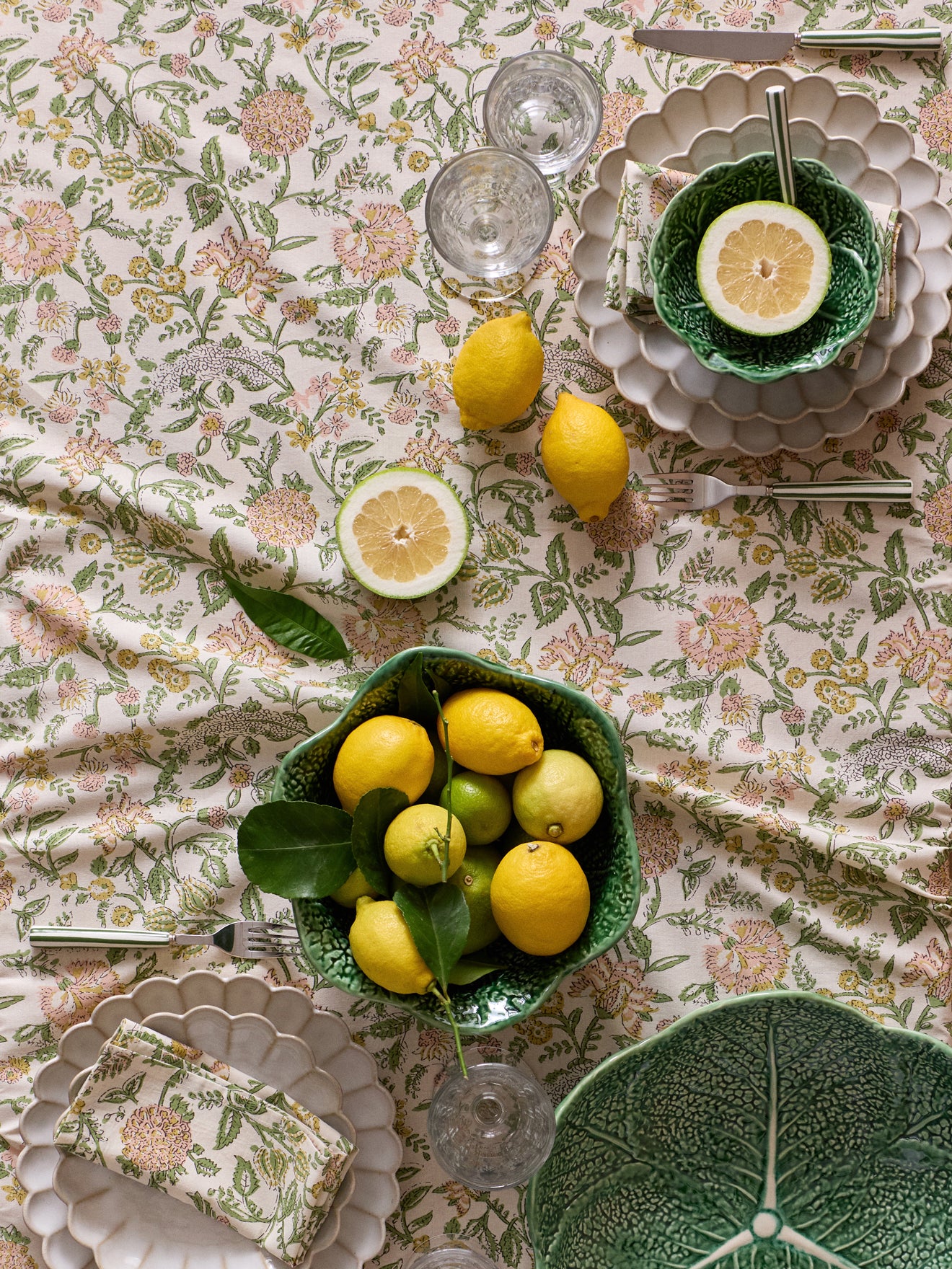 Nappe en coton imprimé indien Sofia