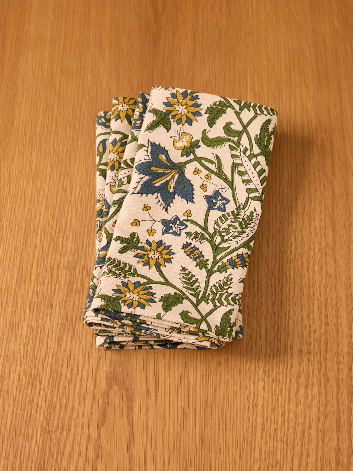 Serviettes de table imprimé indien par lot de 4