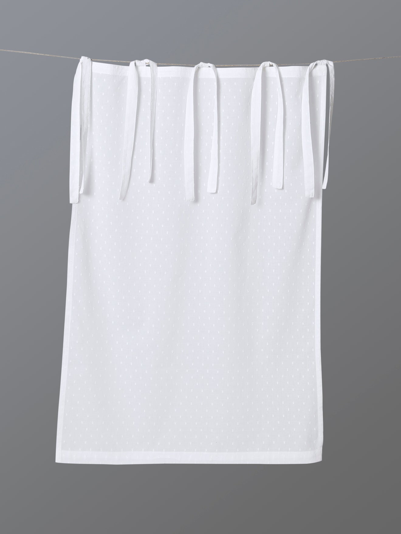 Brise-bise coton plumetis