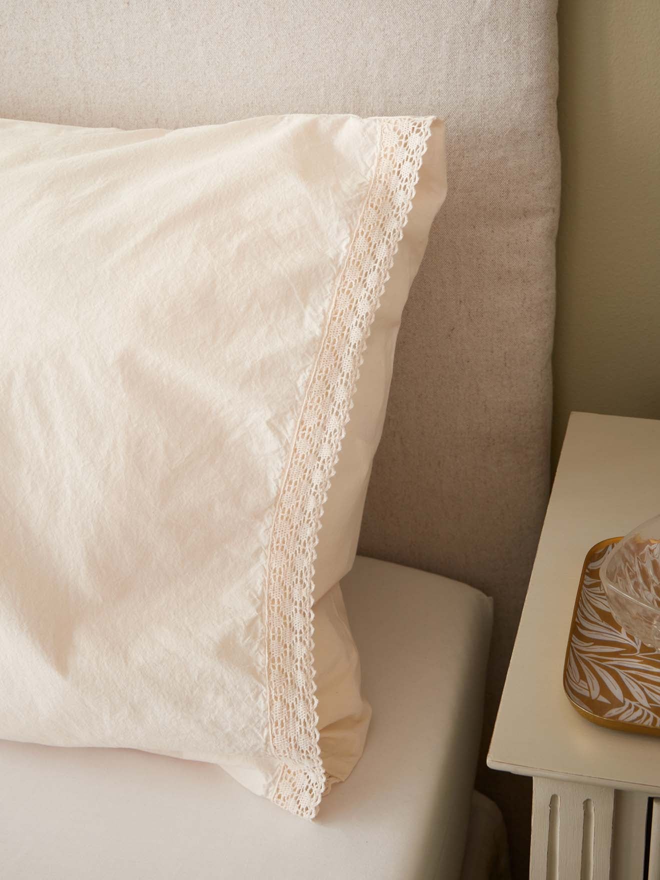 Taie d'oreiller percale de coton "Charlotte"