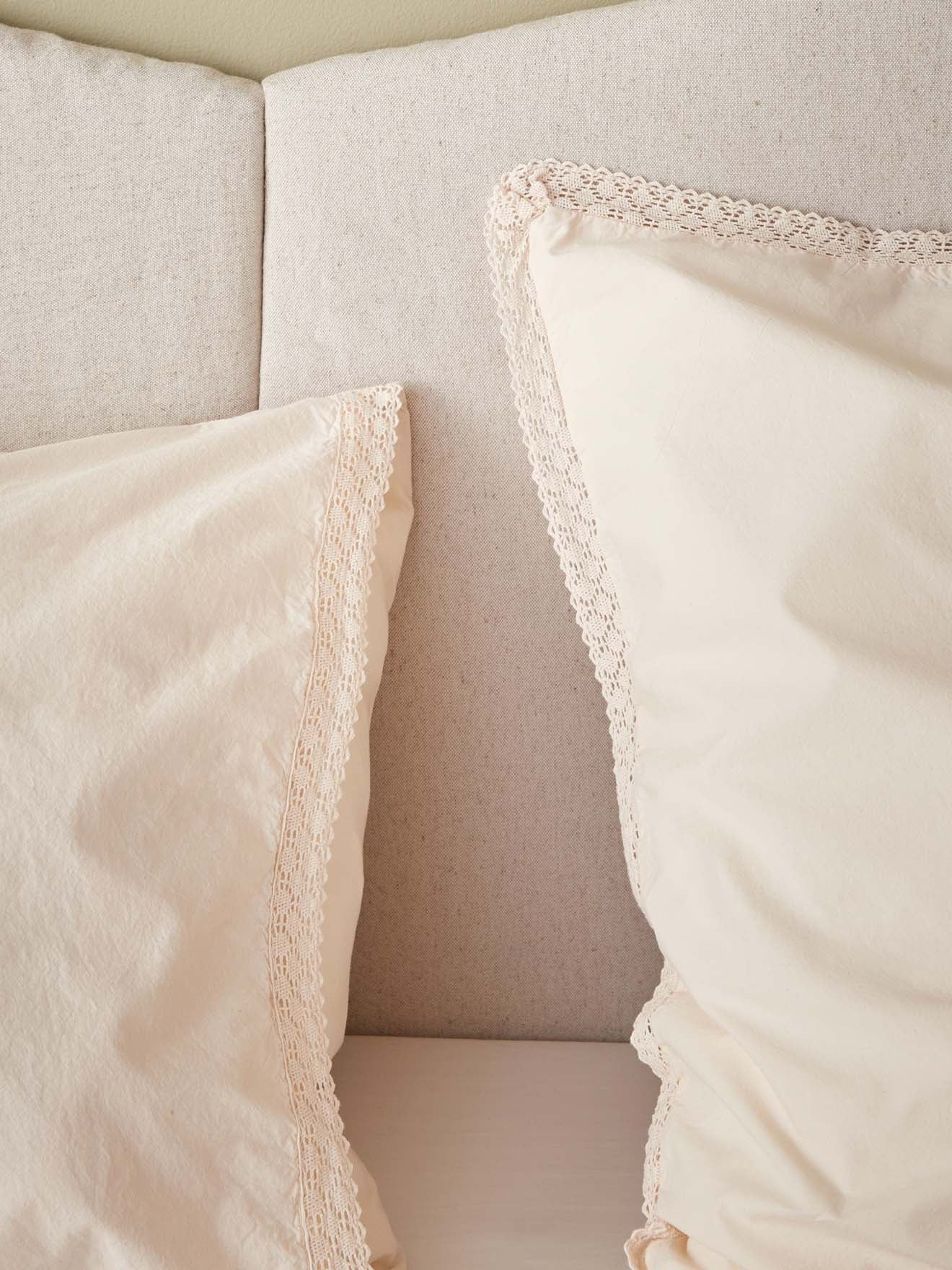 Taie d'oreiller percale de coton "Charlotte"