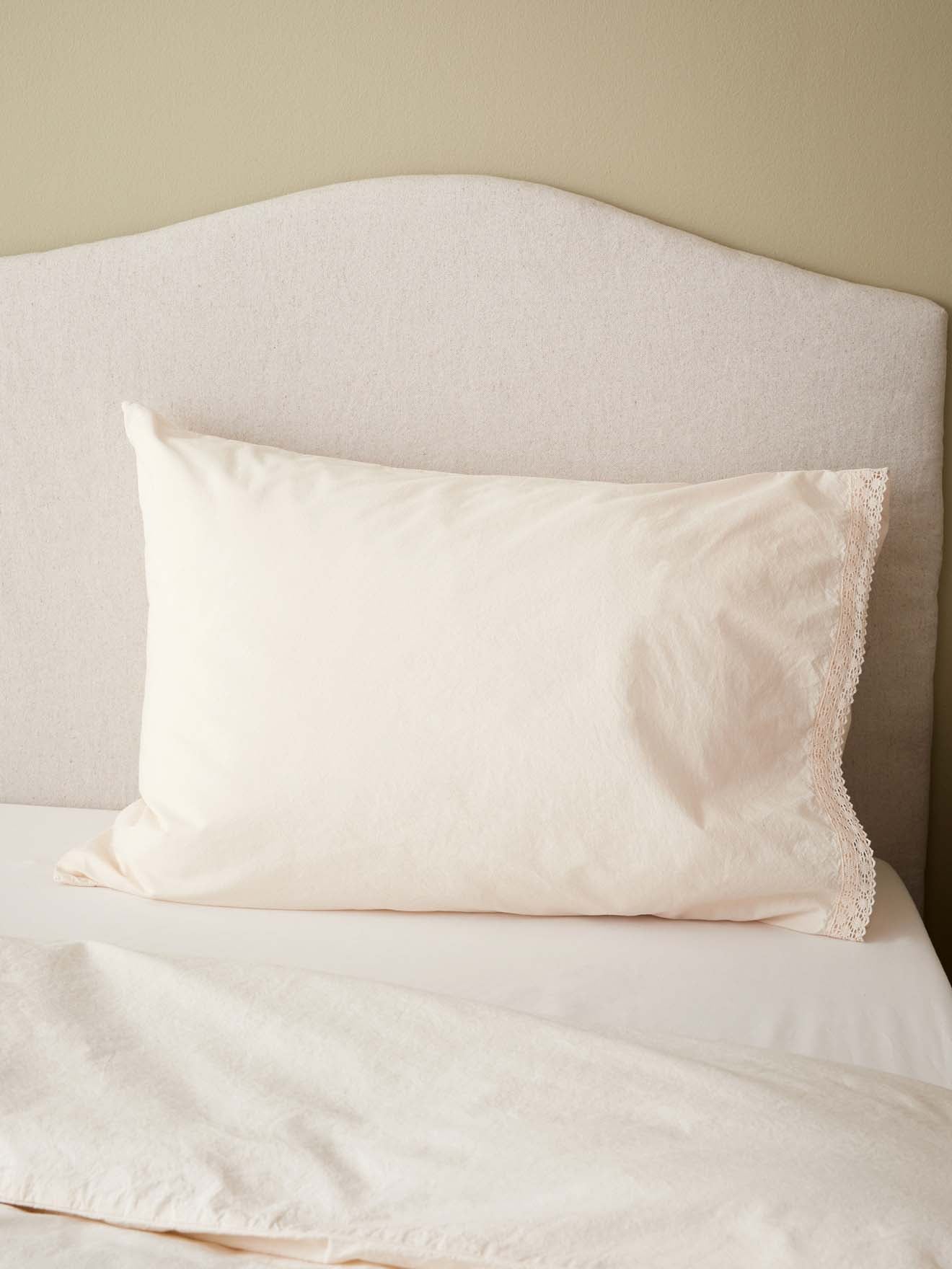 Taie d'oreiller percale de coton "Charlotte"