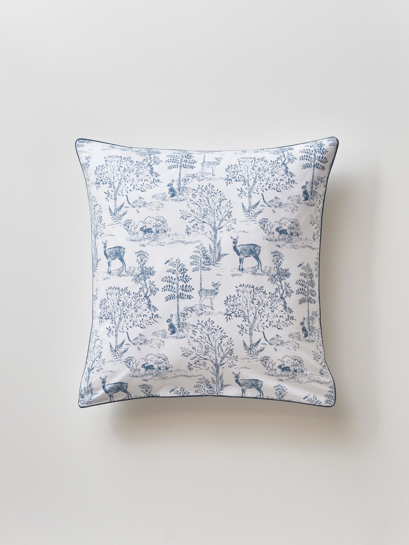 Taie d'oreiller coton "Esprit petit Jouy"