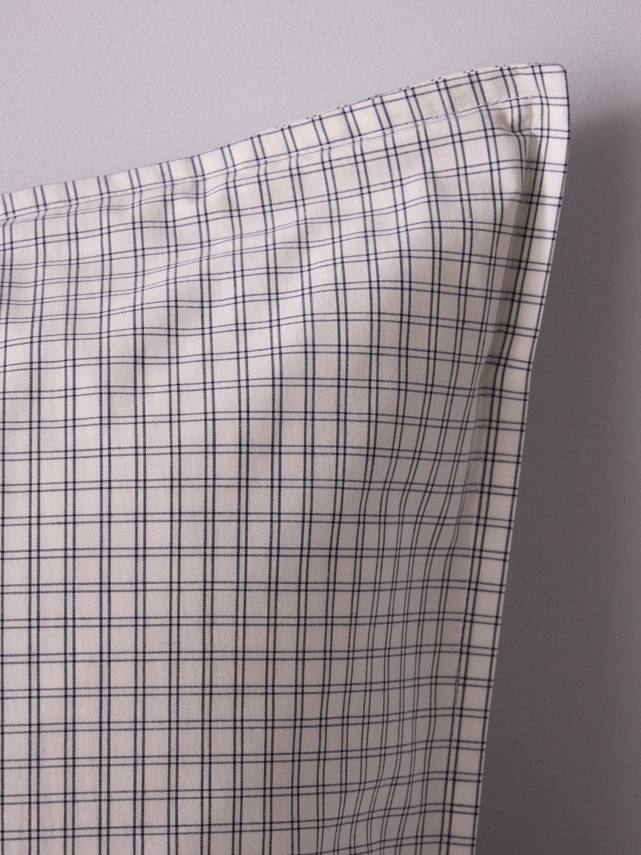 Taie d'oreiller percale de coton tissé teint  "Marin"