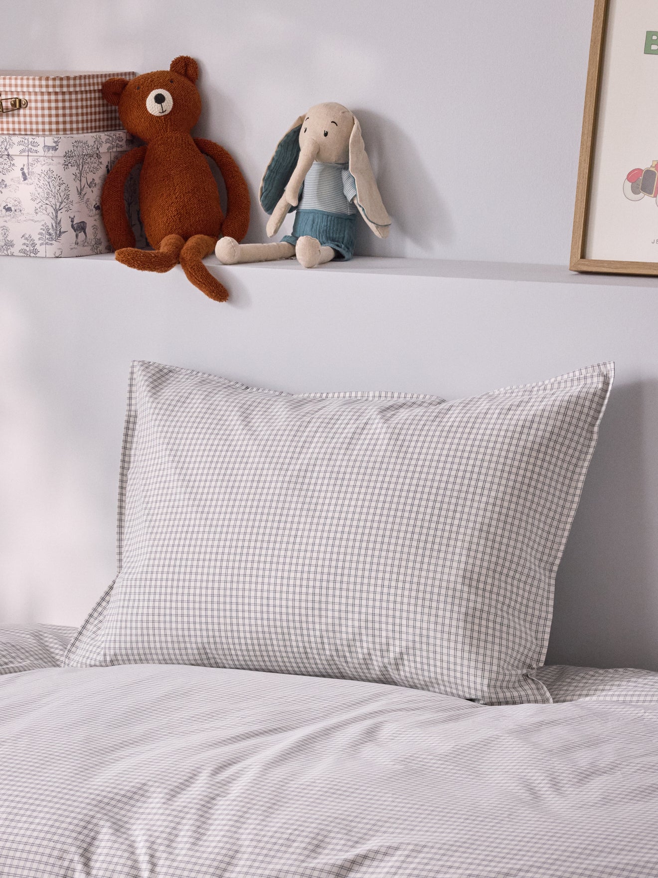 Taie d'oreiller percale de coton tissé teint  "Marin"