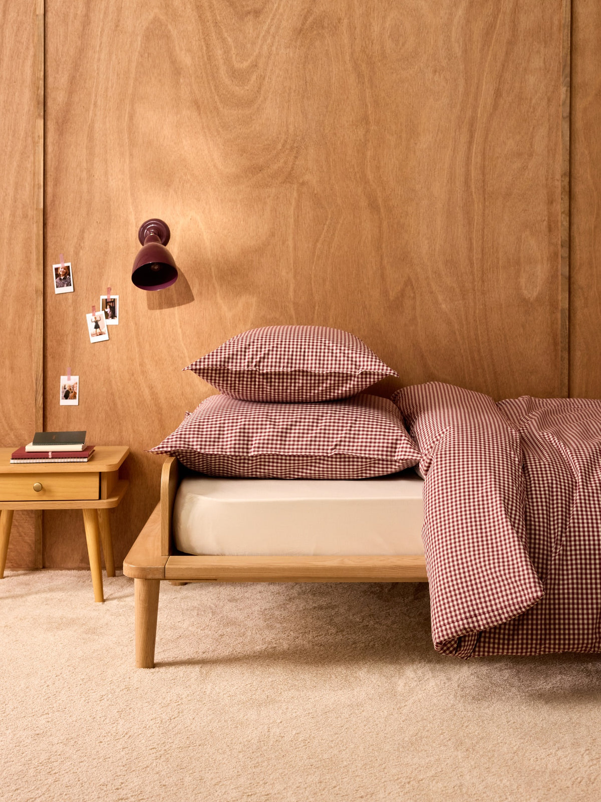 Taie d'oreiller percale de coton "Vichy"