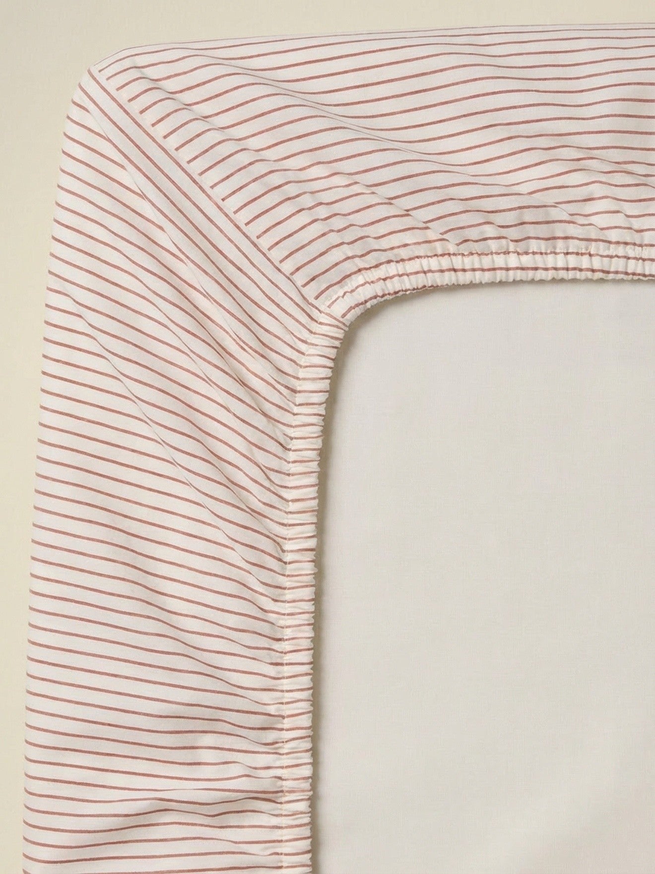 Drap-housse rayé "Esprit petit Jouy"