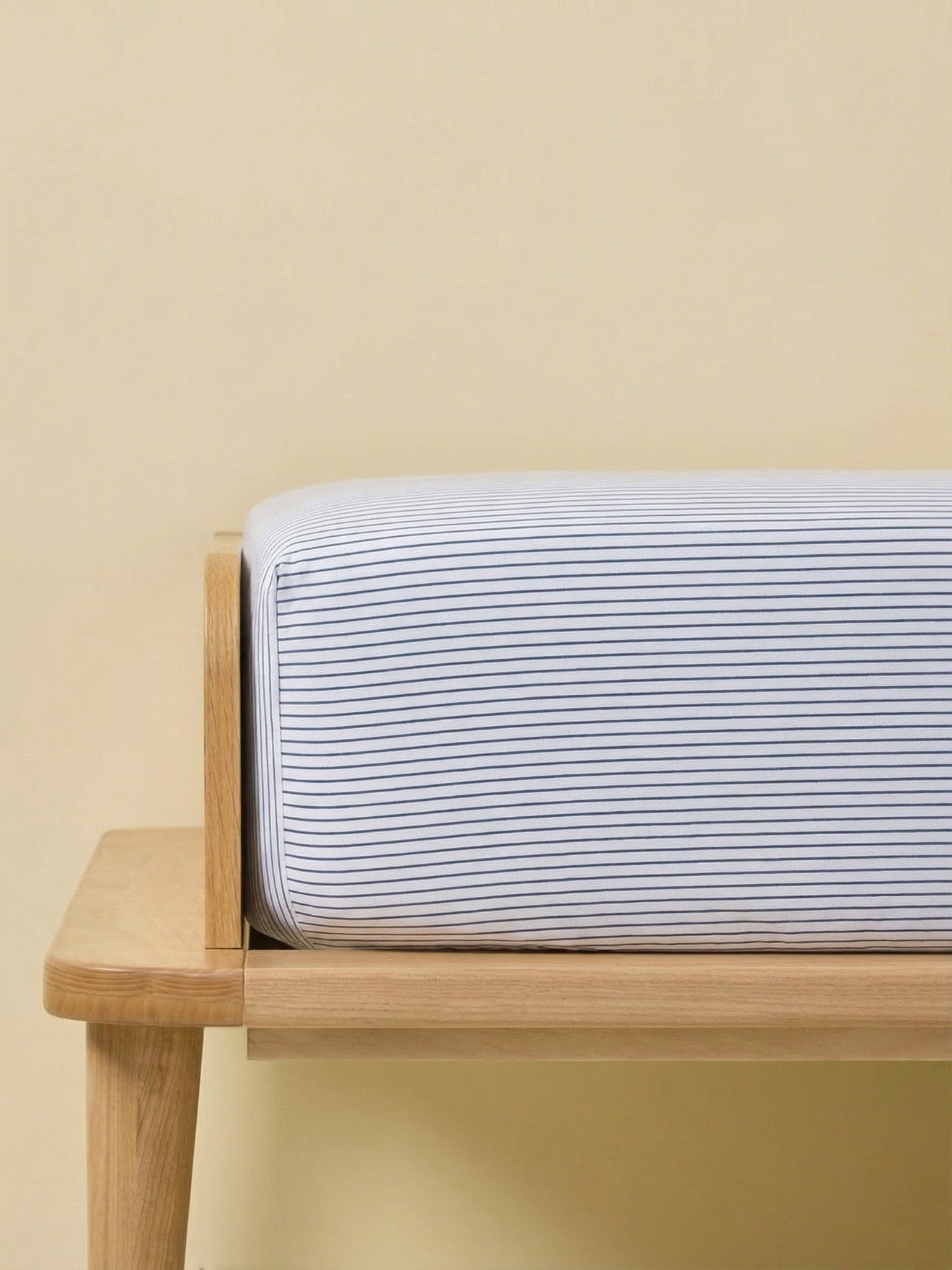 Drap-housse rayé "Esprit petit Jouy"