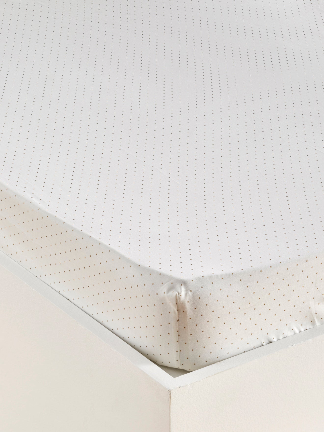 Drap-housse à pois percale de coton