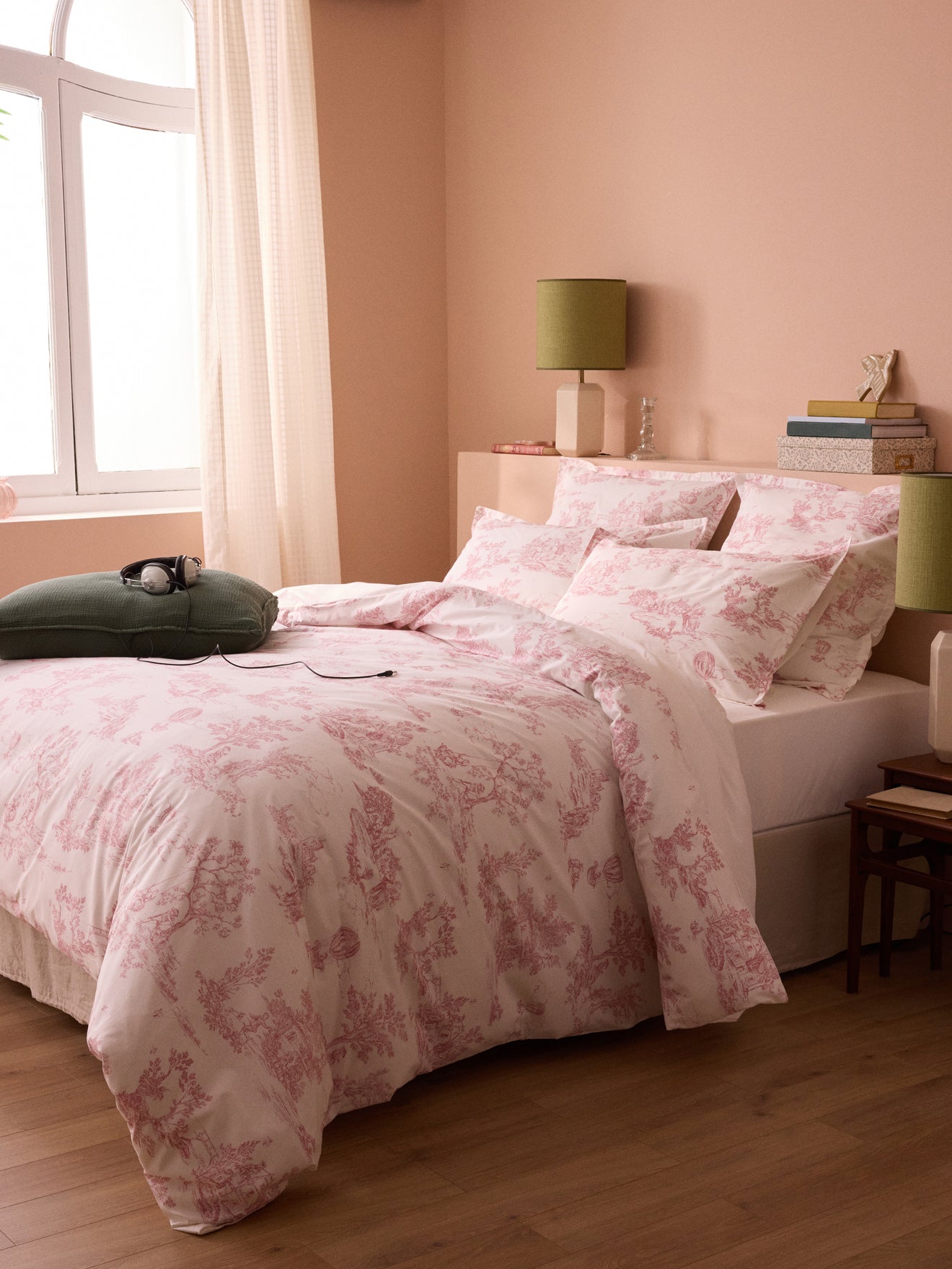 Housse de couette percale de coton "Esprit Toile de Jouy"