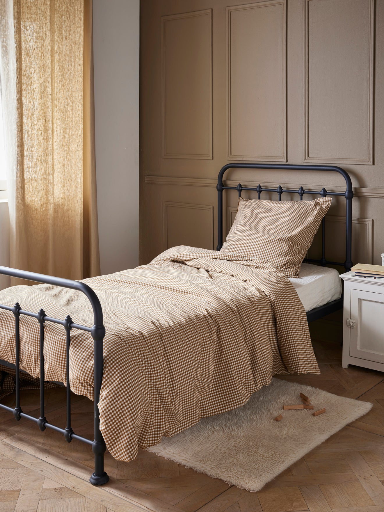 Housse de couette percale de coton "Vichy"