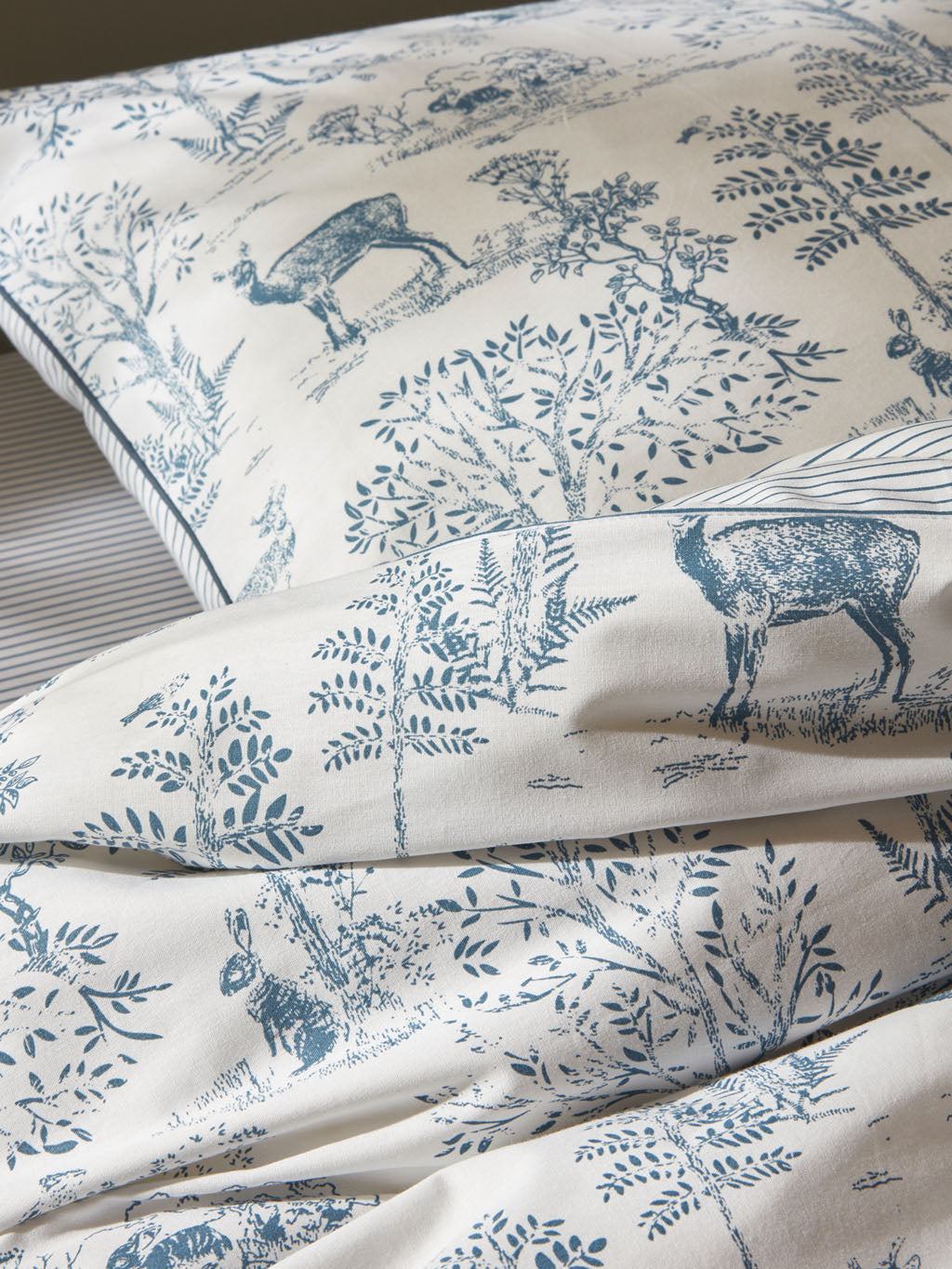 Housse de couette coton "Esprit petit Jouy"