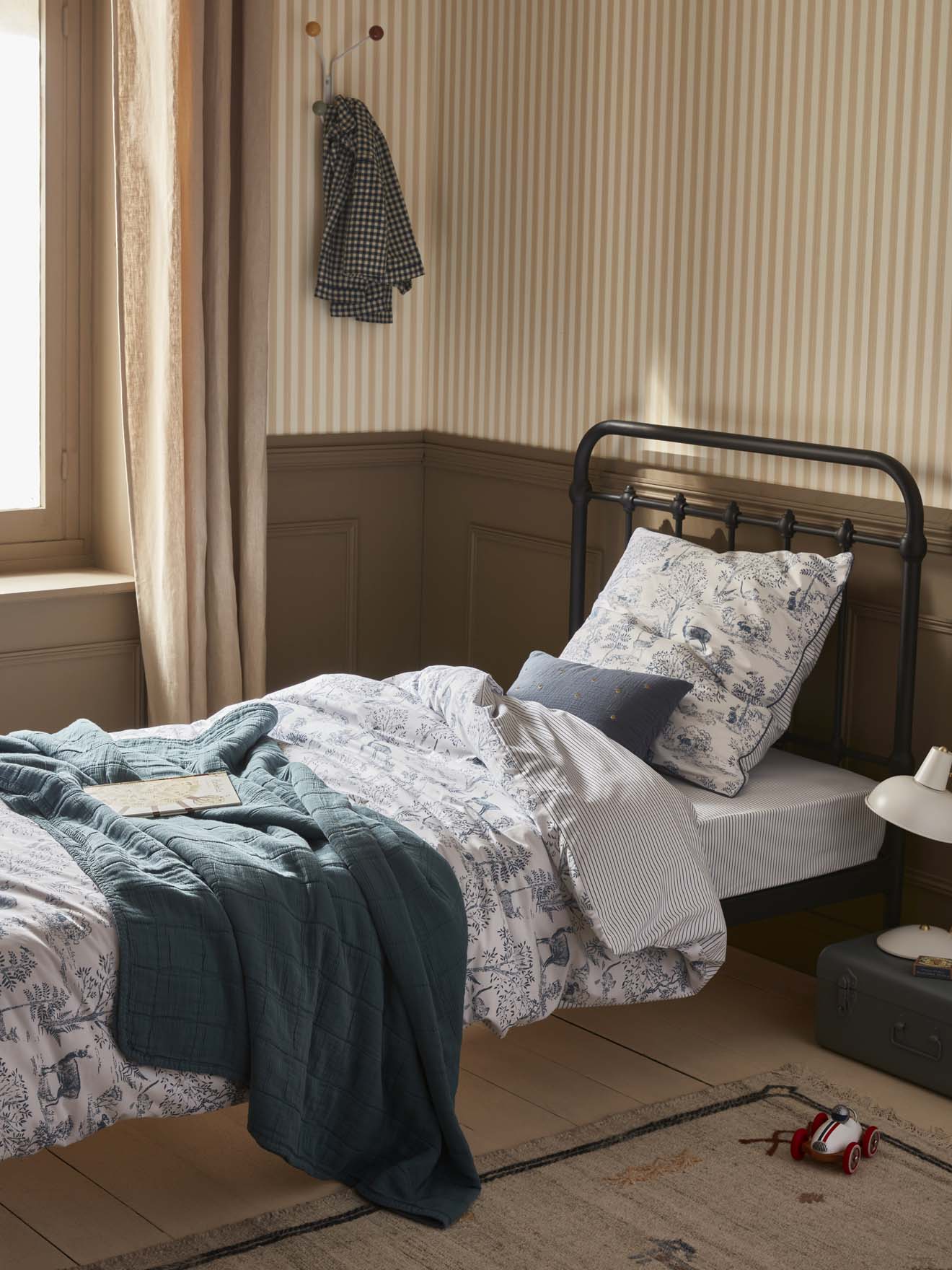 Housse de couette coton "Esprit petit Jouy"