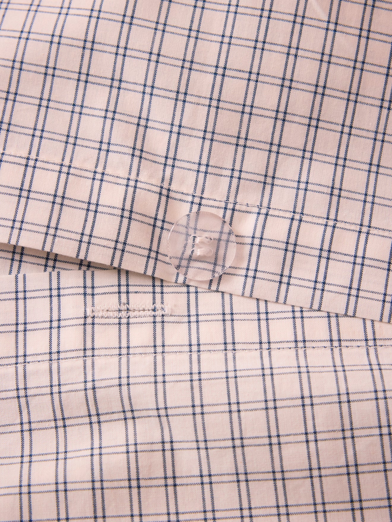 Housse de couette percale de coton tissé teint "Marin"