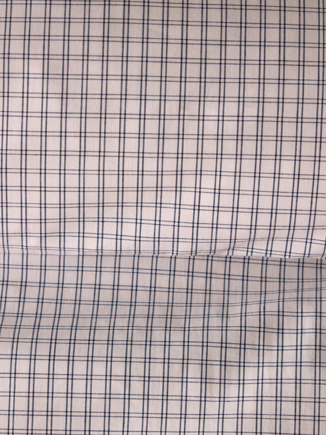 Housse de couette percale de coton tissé teint "Marin"