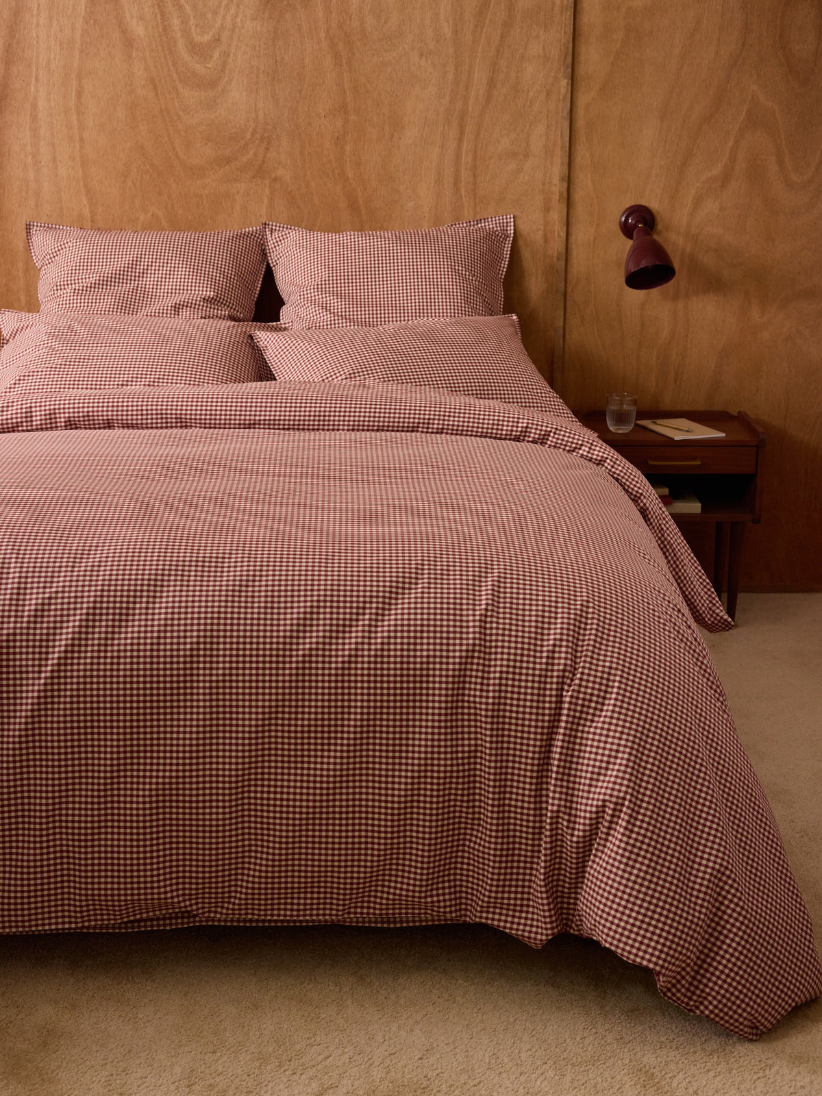 Housse de couette percale de coton "Vichy"