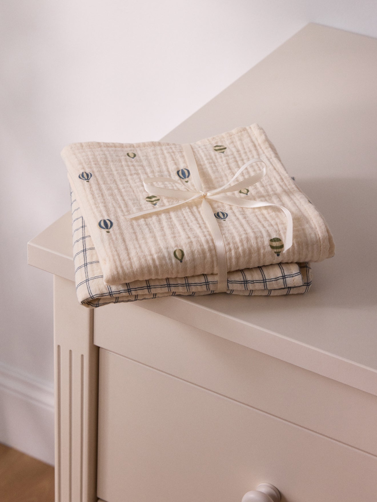 Lange gaze de coton biologique par lot de 2