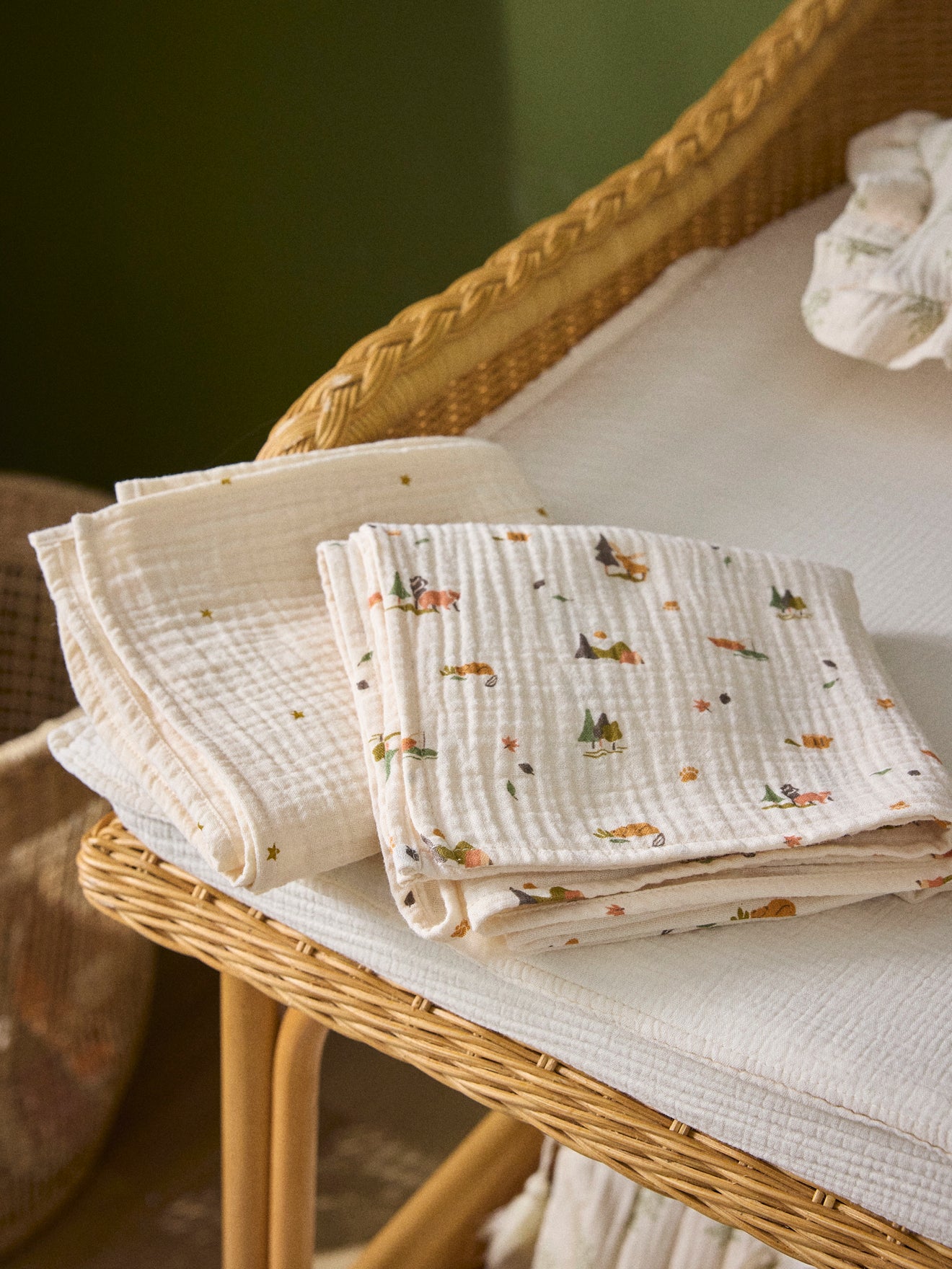 Lange gaze de coton biologique par lot de 2