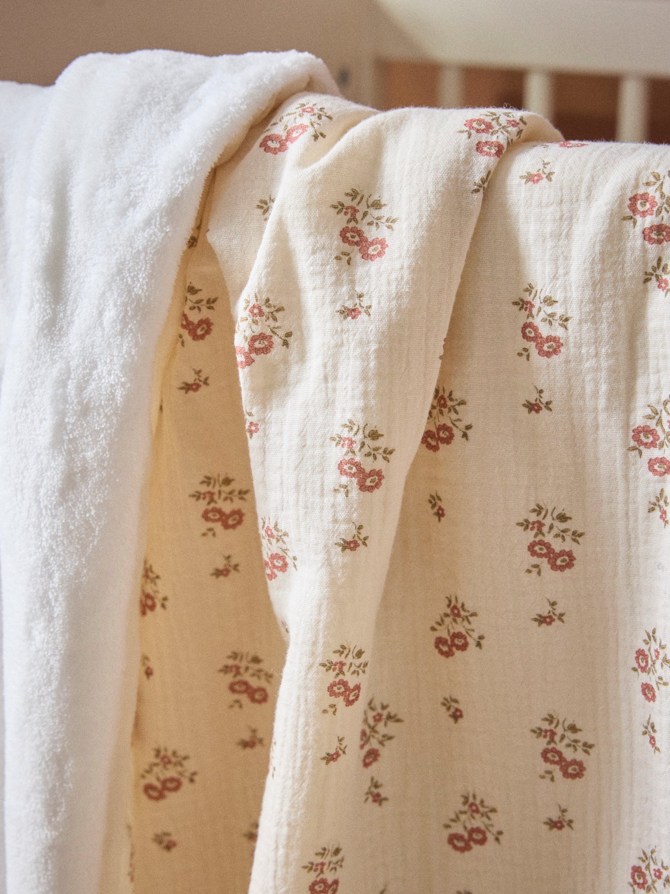 Plaid bébé gaze de coton et micro-polaire