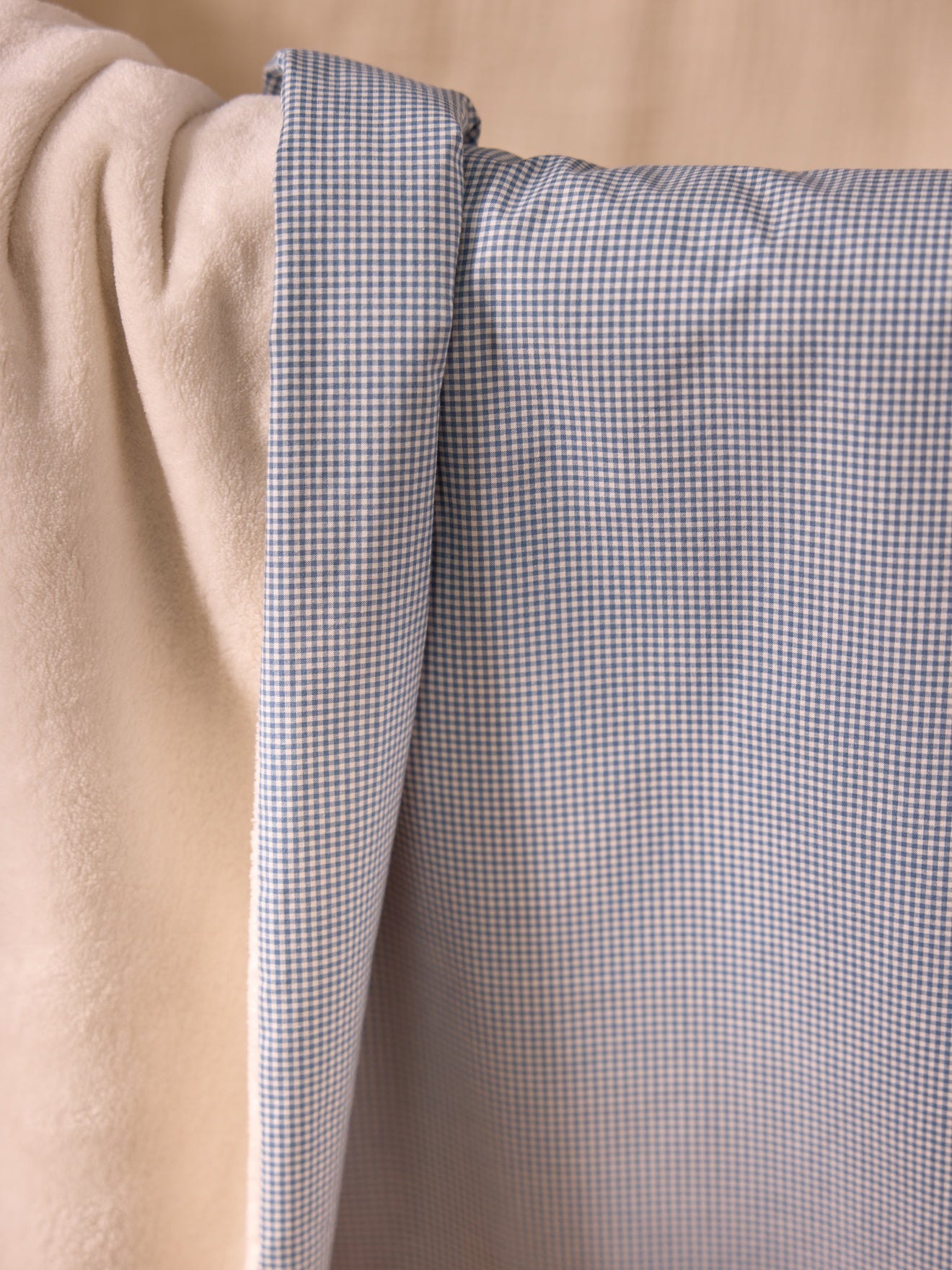 Plaid bébé vichy et micro-polaire