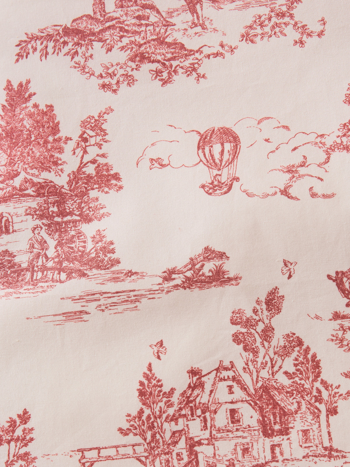 Plaid réversible esprit toile de Jouy