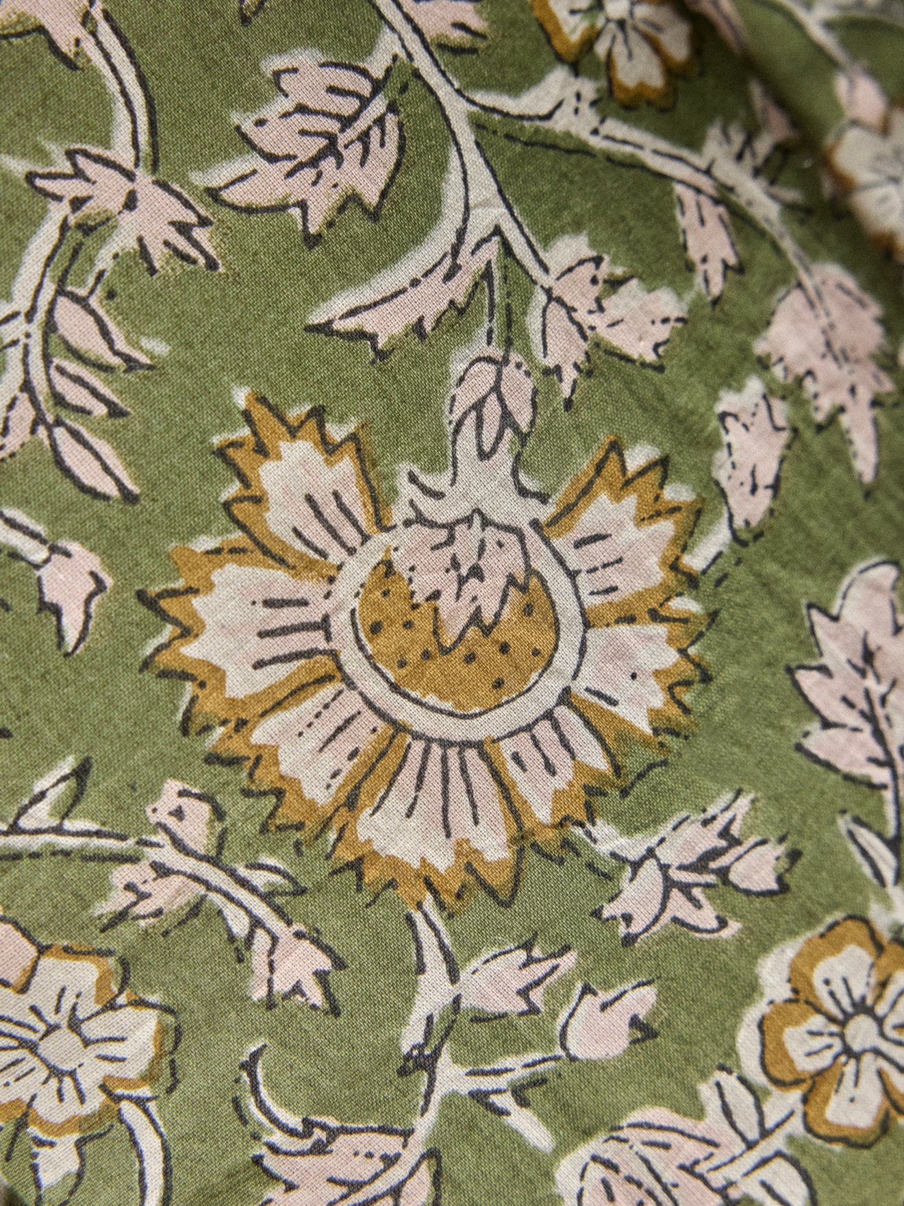 Boutis réversible tissu indien et rayures